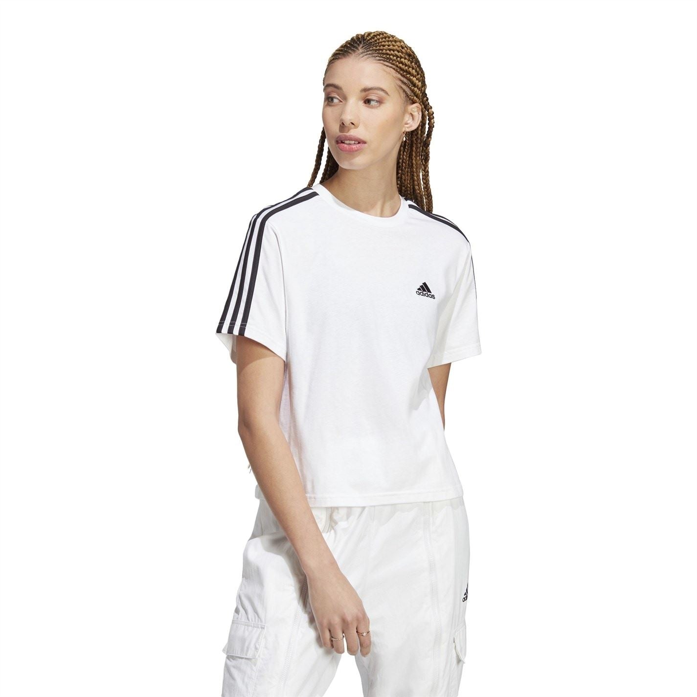 adidas Womens 3s Crop T-Shirt