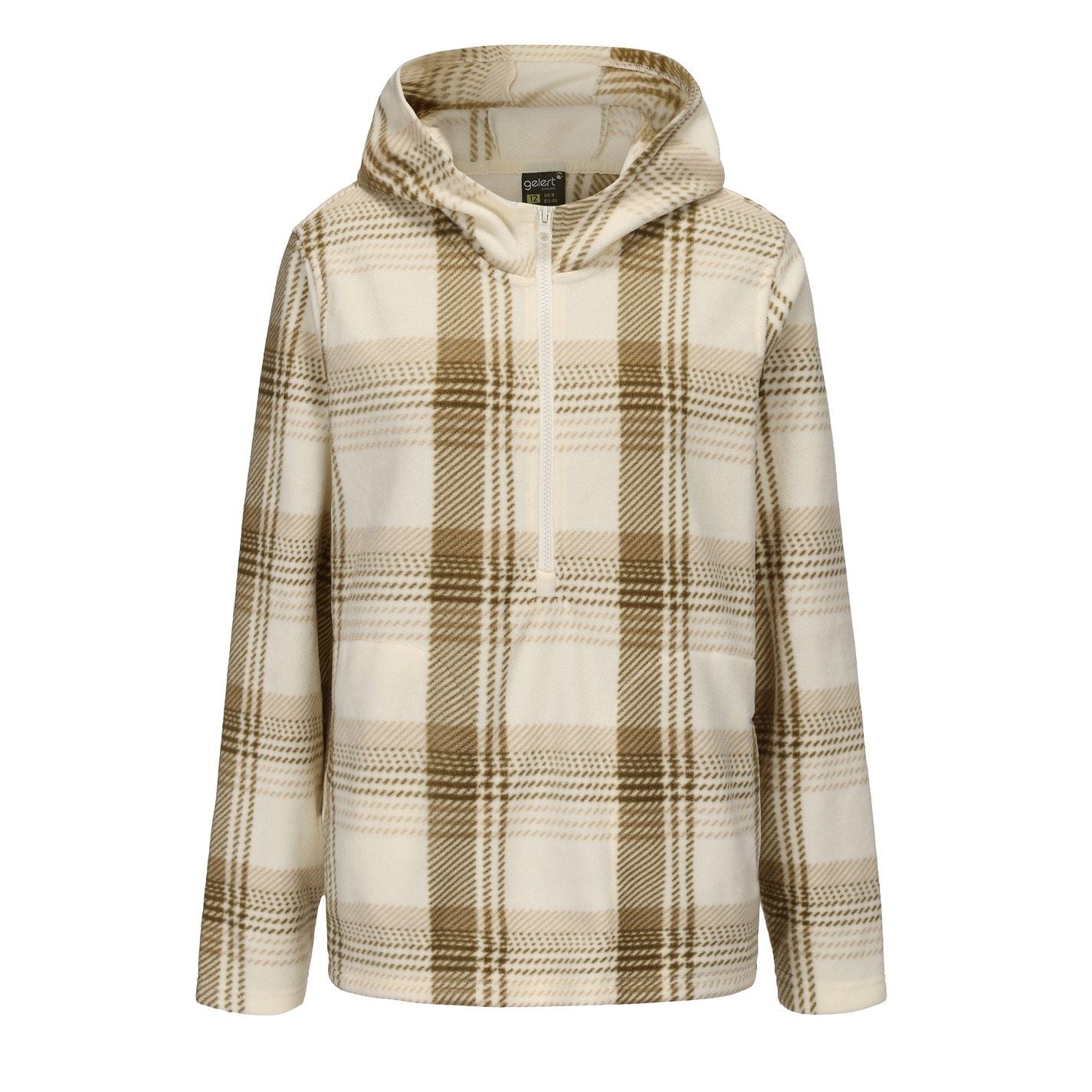 Gelert Womens Quarter Zip Hooded Fleece Top