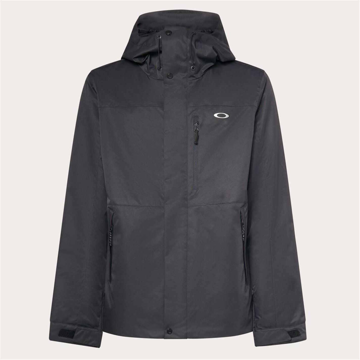 Oakley Westview Solid Patterned Hooded Snap Button Ski Jacket