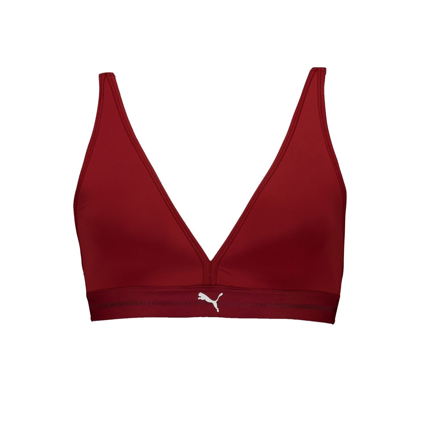 Puma Womens Women Padded Triangle Top 1p Low Impact Sports Bra