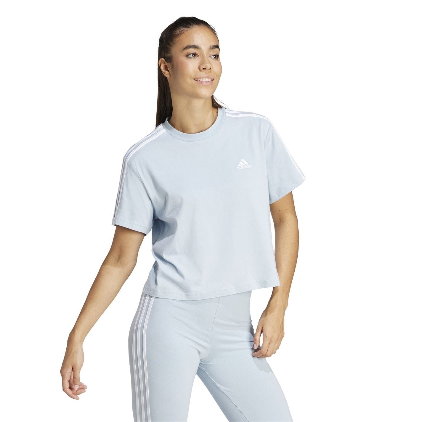 adidas Womens 3s Crop T-Shirt