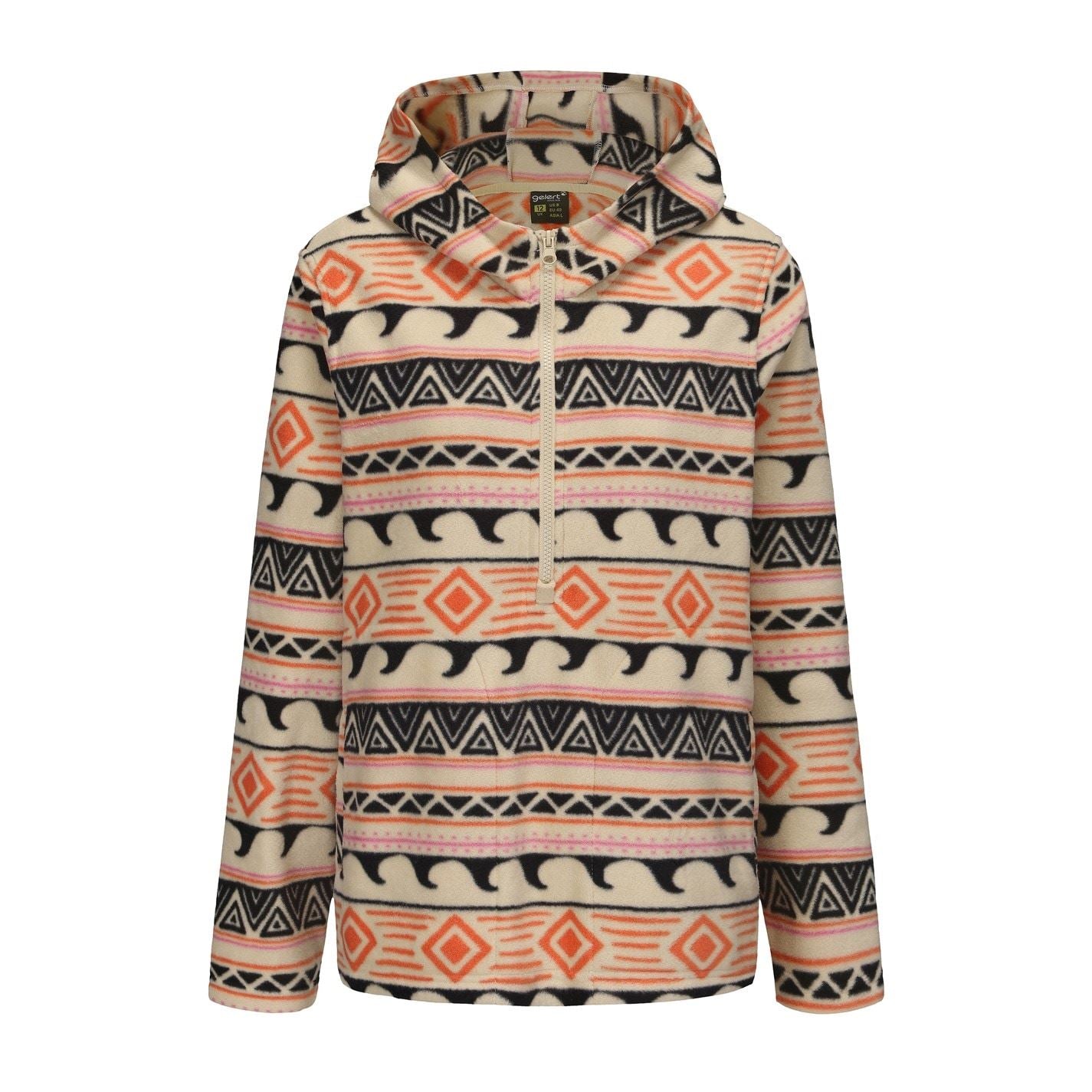 Gelert Womens Quarter Zip Hooded Fleece Top