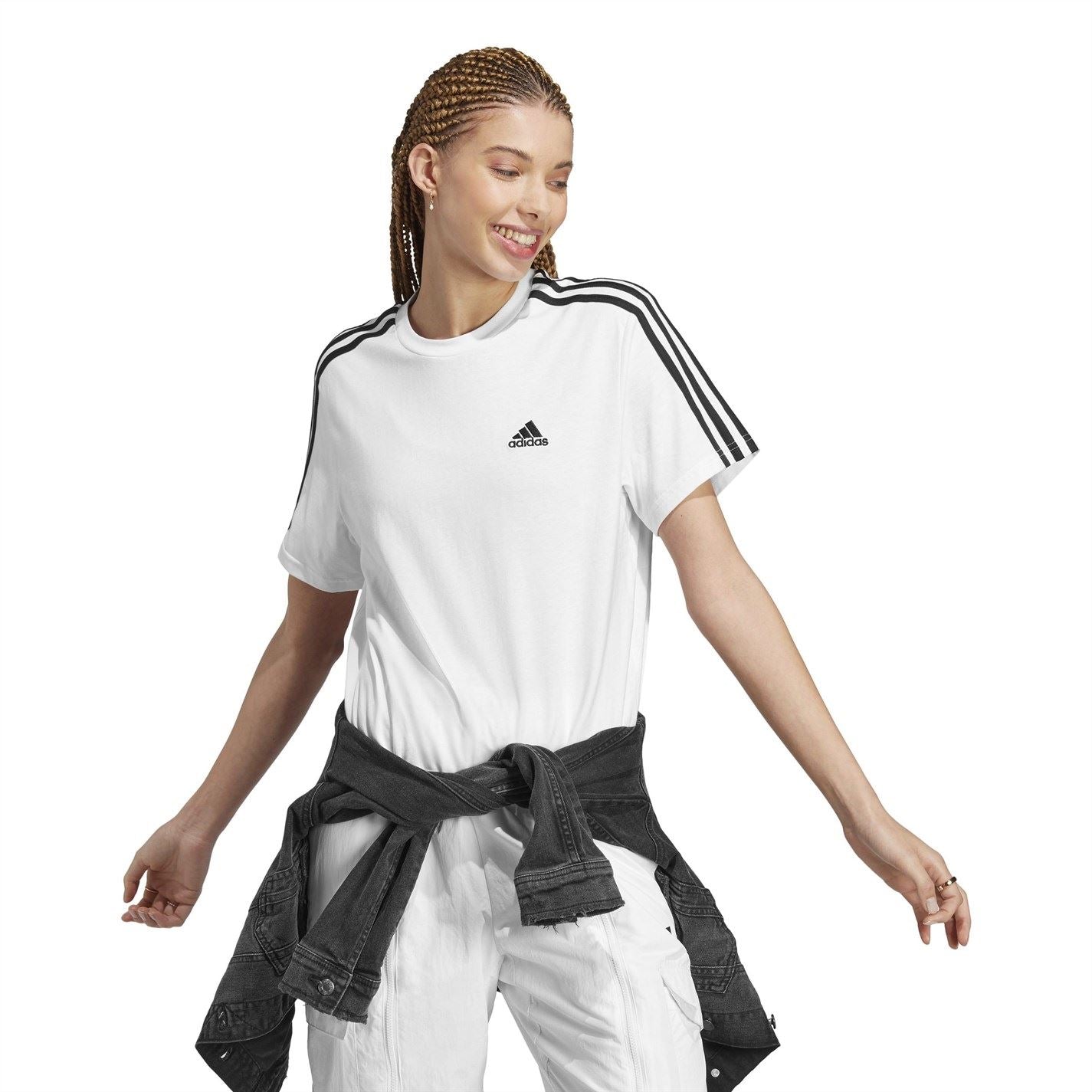 adidas Womens 3s Crop T-Shirt