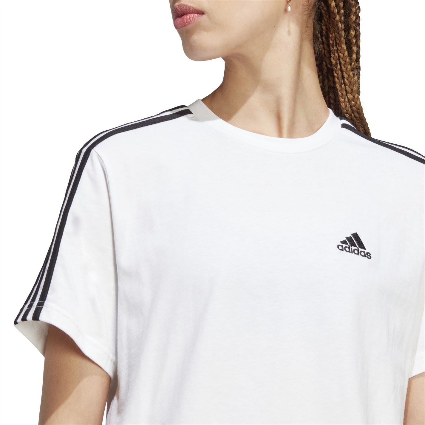 adidas Womens 3s Crop T-Shirt