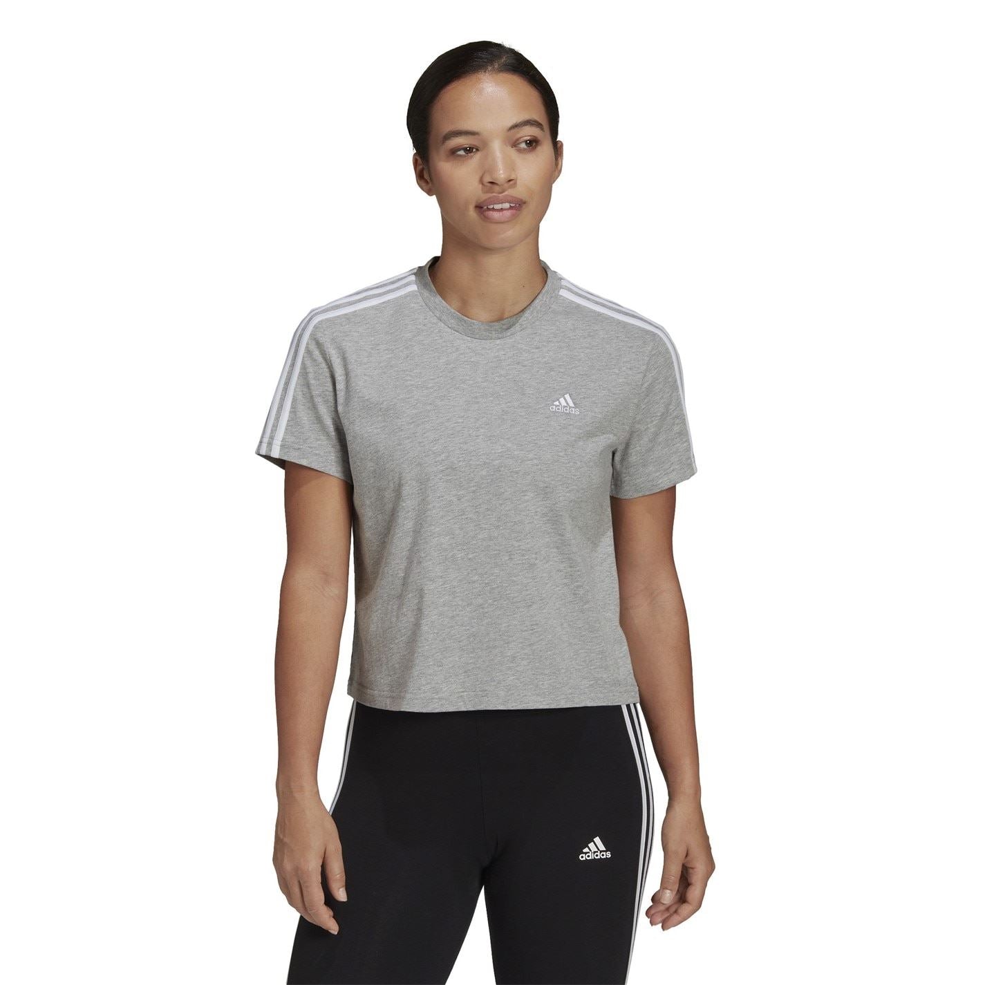 adidas Womens 3s Crop T-Shirt