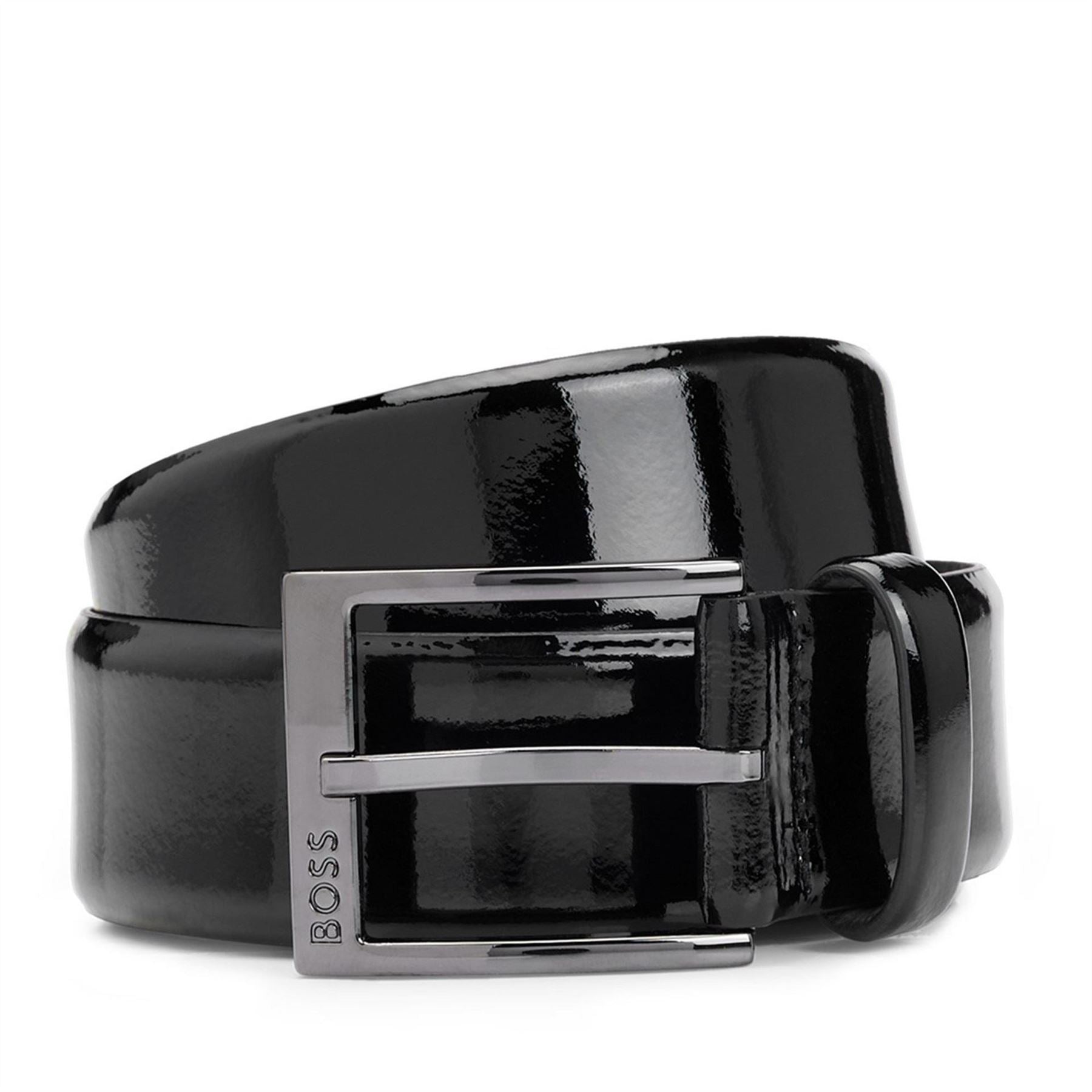 Boss Leather Pin Buckle Logo Belt
