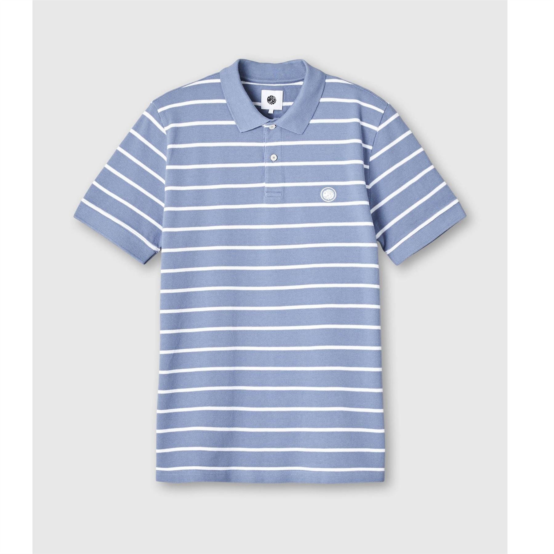 Pretty Green Orion Striped Short Sleeve Polo Shirt