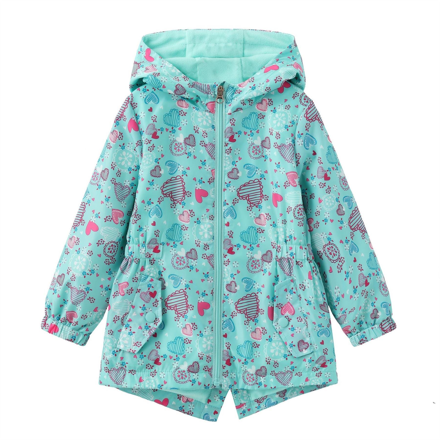 Firetrap Enchanted Blossom Pink Floral Hooded Long Sleeve  Anorak