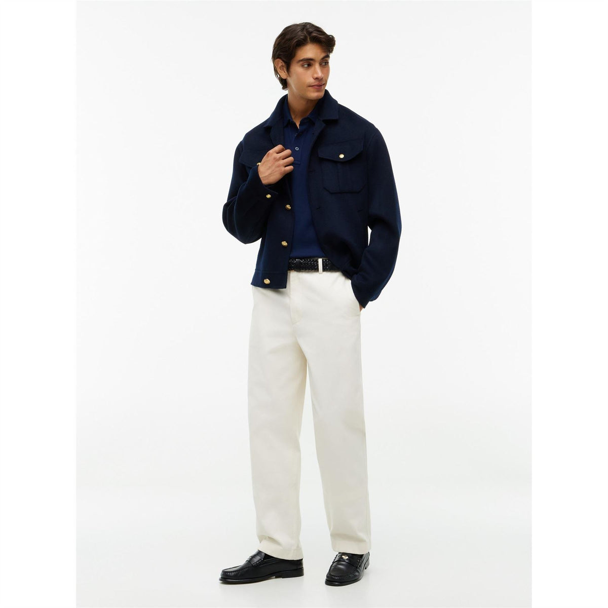 Tommy Hilfiger Waffle Cotton Long Sleeve Polo Shirt