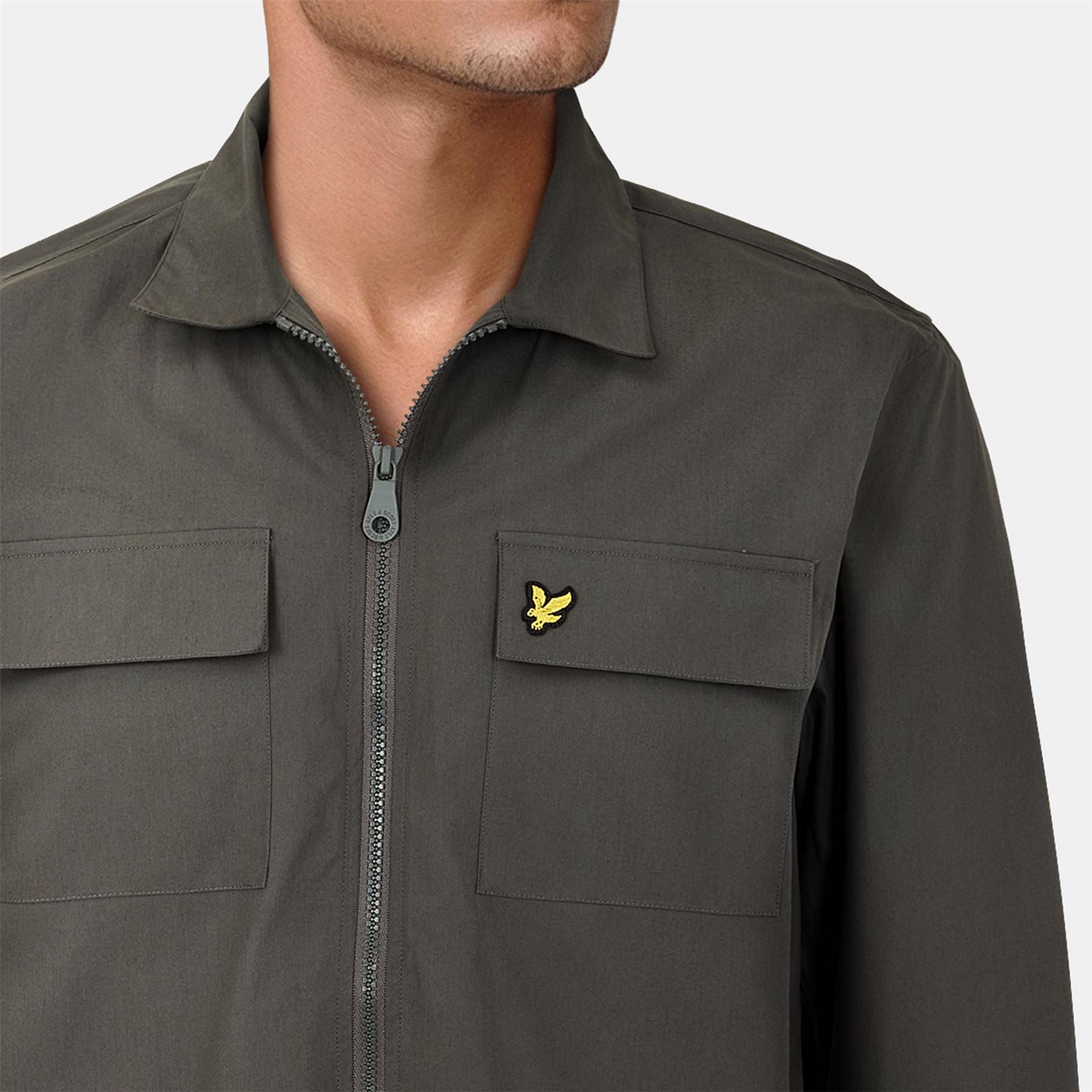 Lyle and Scott Cotton Long Sleeve Zip Overshirt