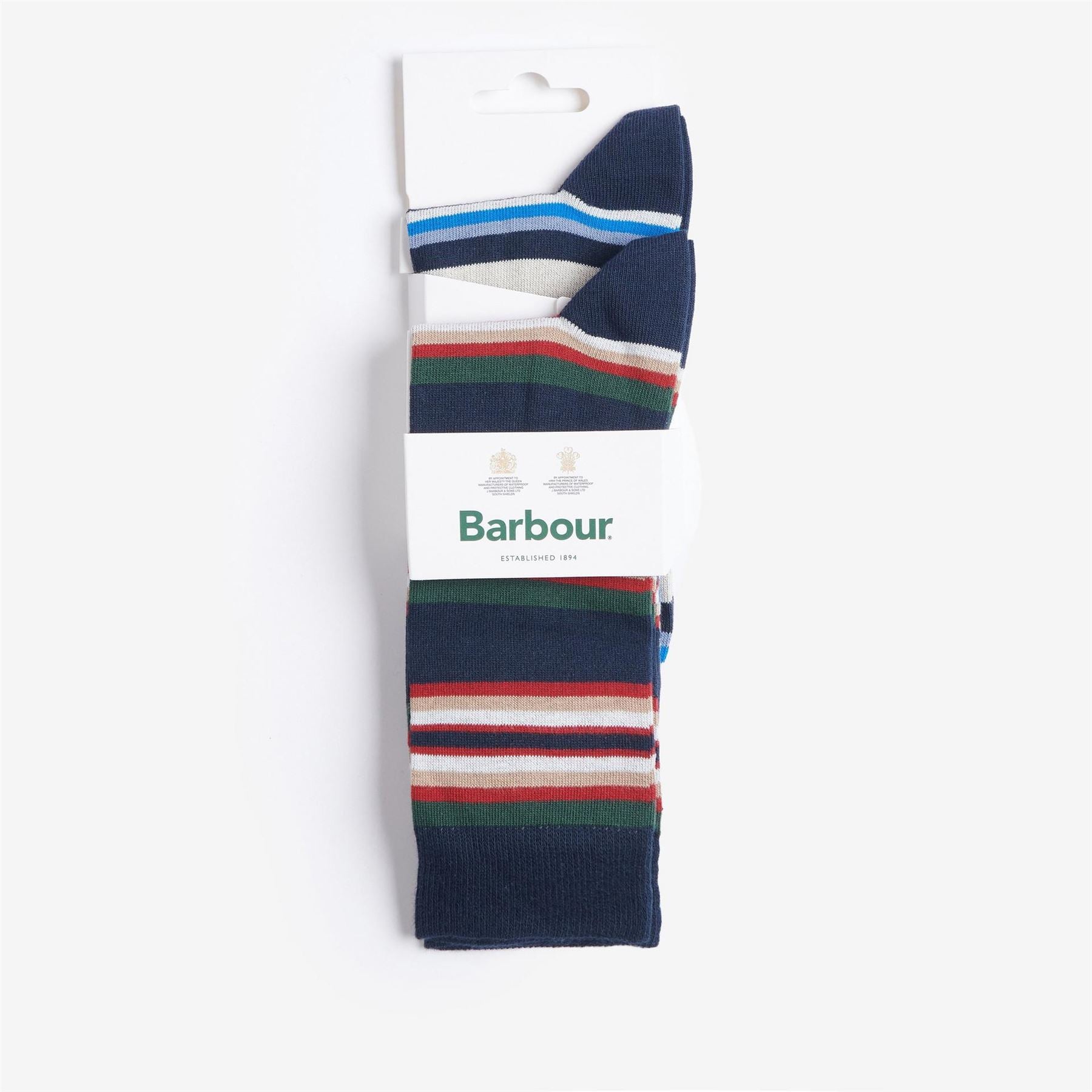 Barbour Summer Stripe 2 Pack Socks