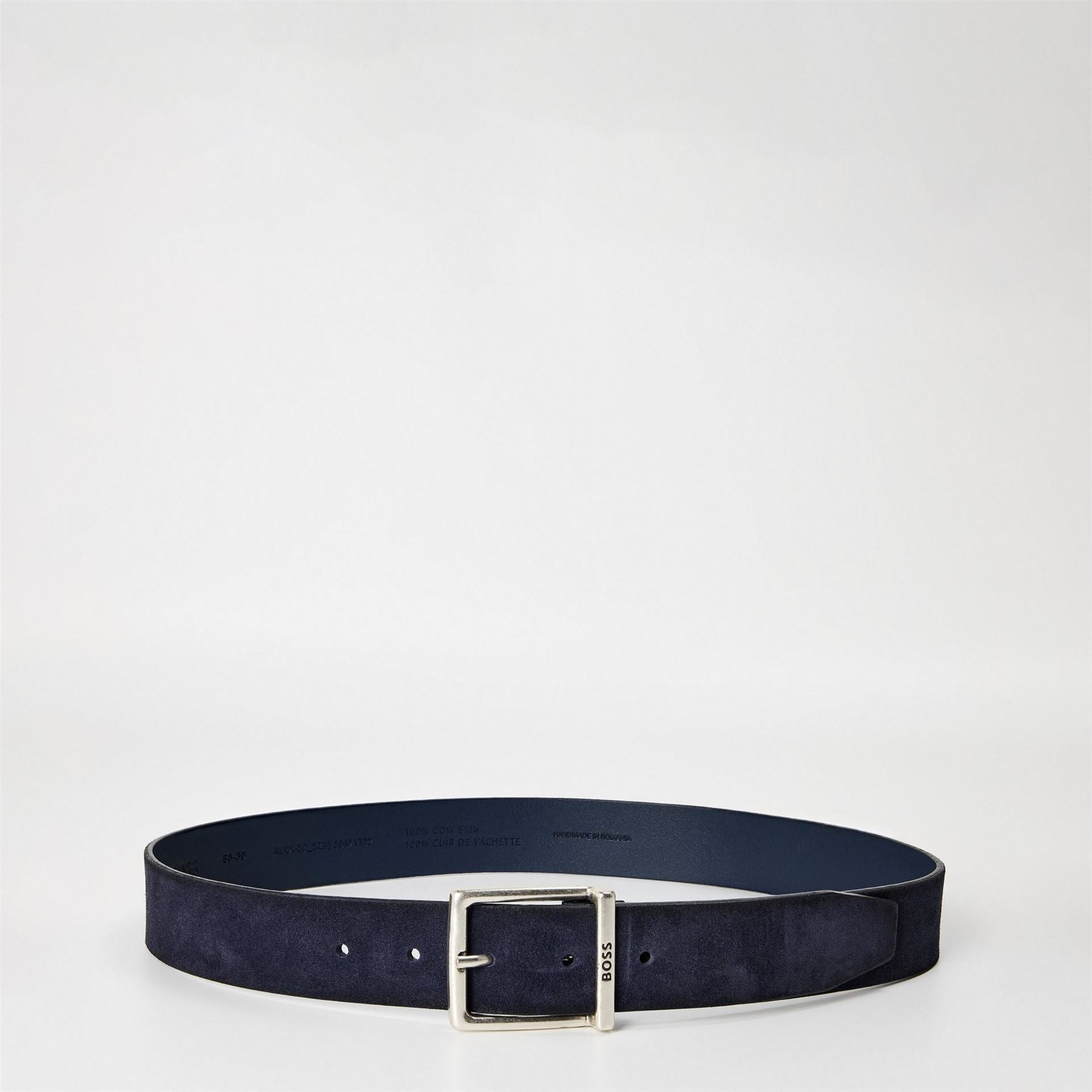 Boss Leather Pin Buckle Belt with Logo