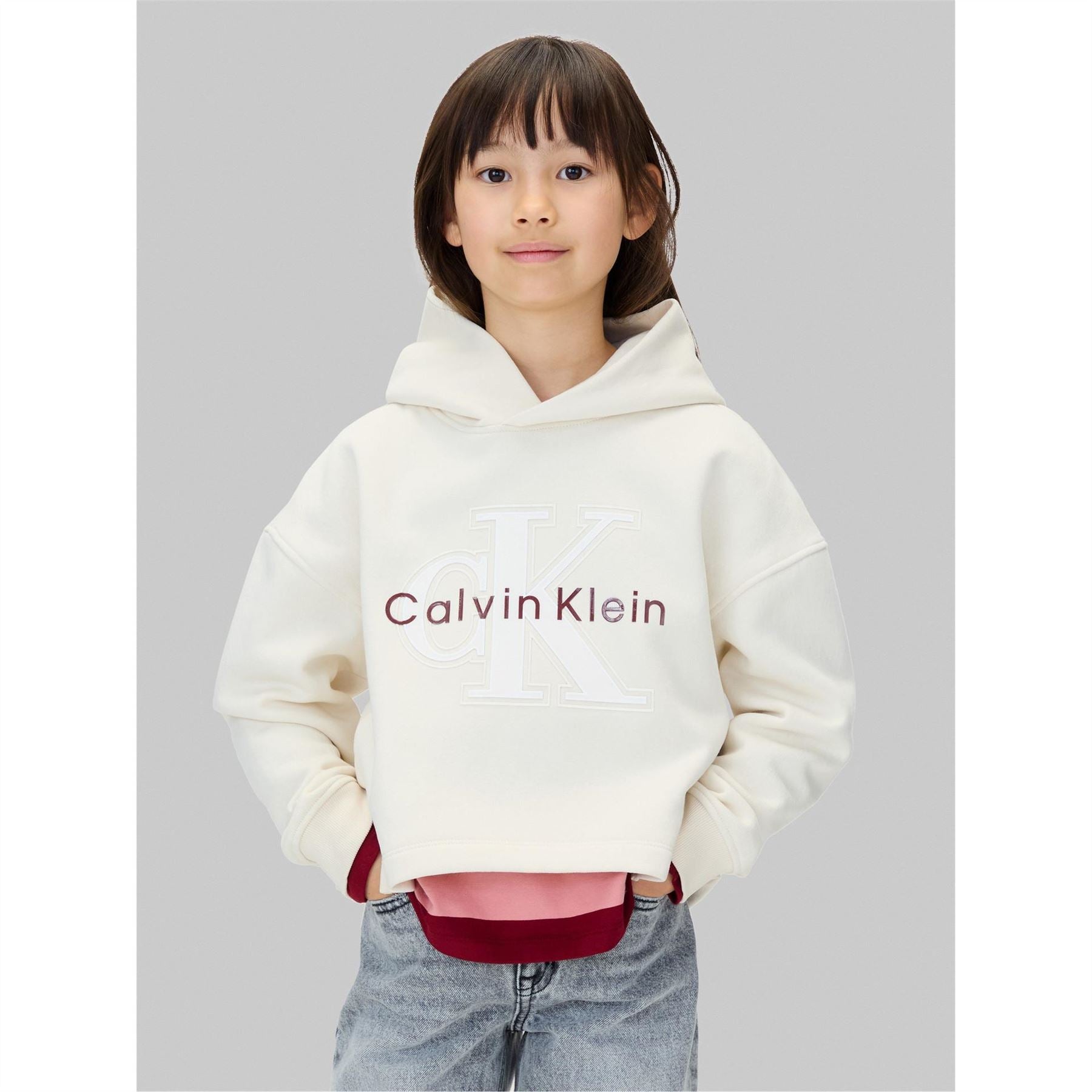 Calvin Klein Jeans Big Logo Cotton Pull Over Hoodie