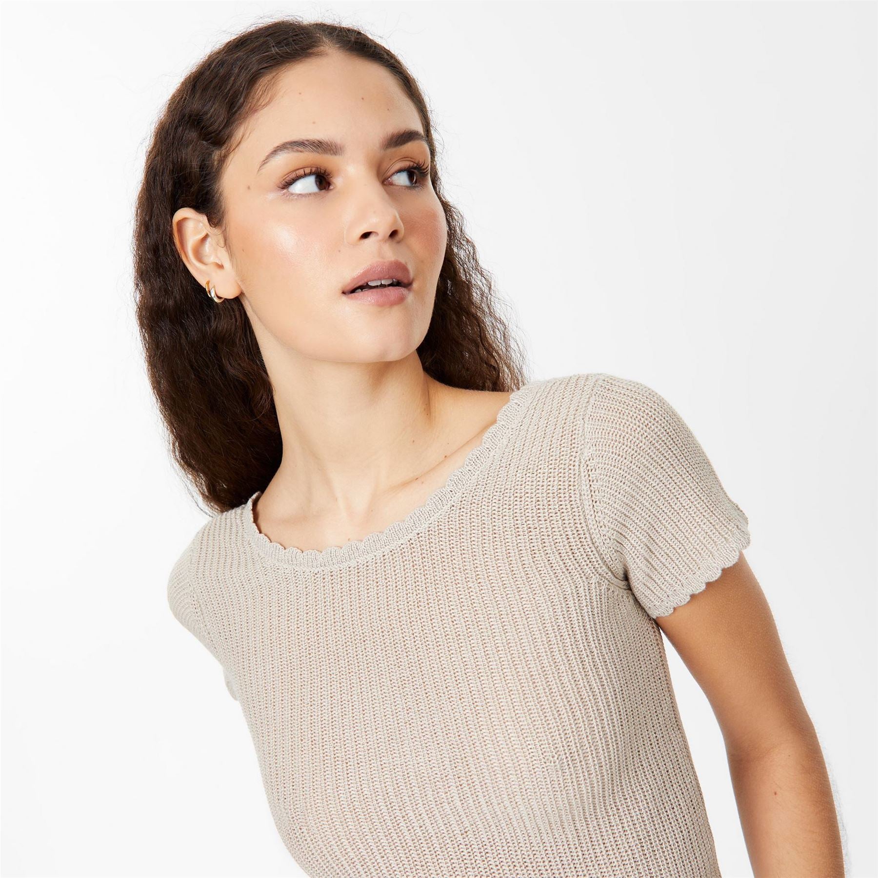 Jack Wills Crochet Open Back T-Shirt