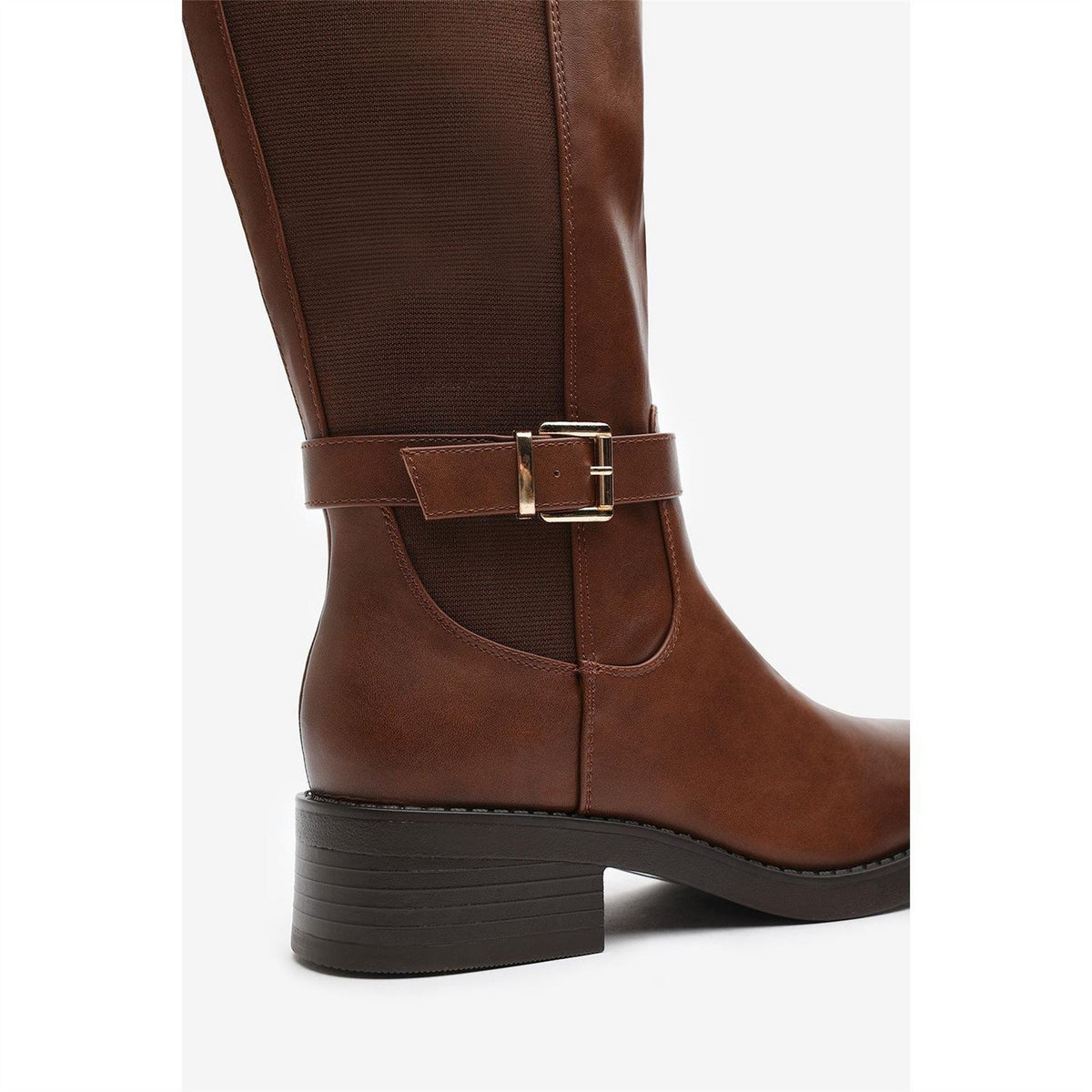 Wheres That From Knee High Boots With Buckle Detail