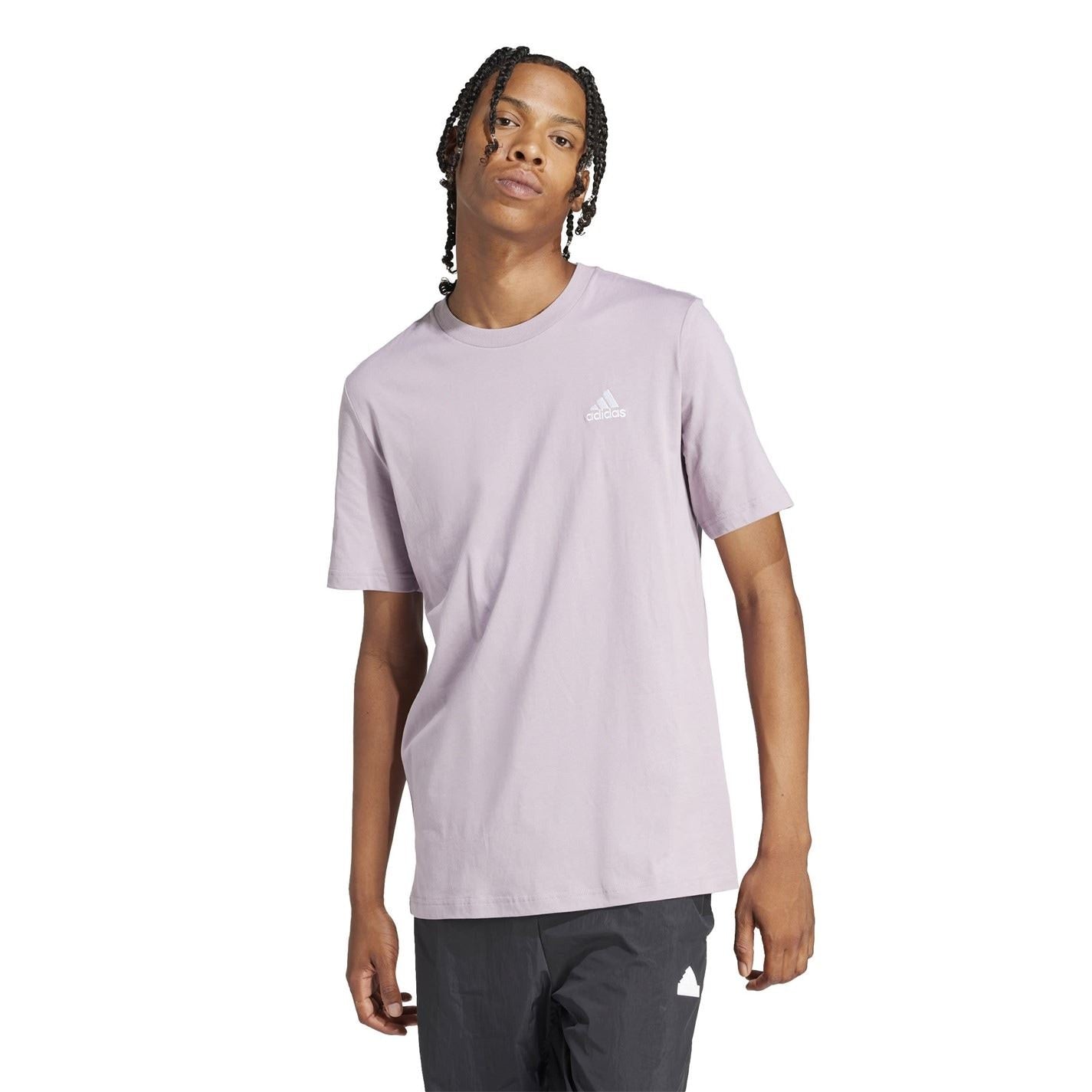 adidas Mens Essentials Single Jersey Logo T-Shirt