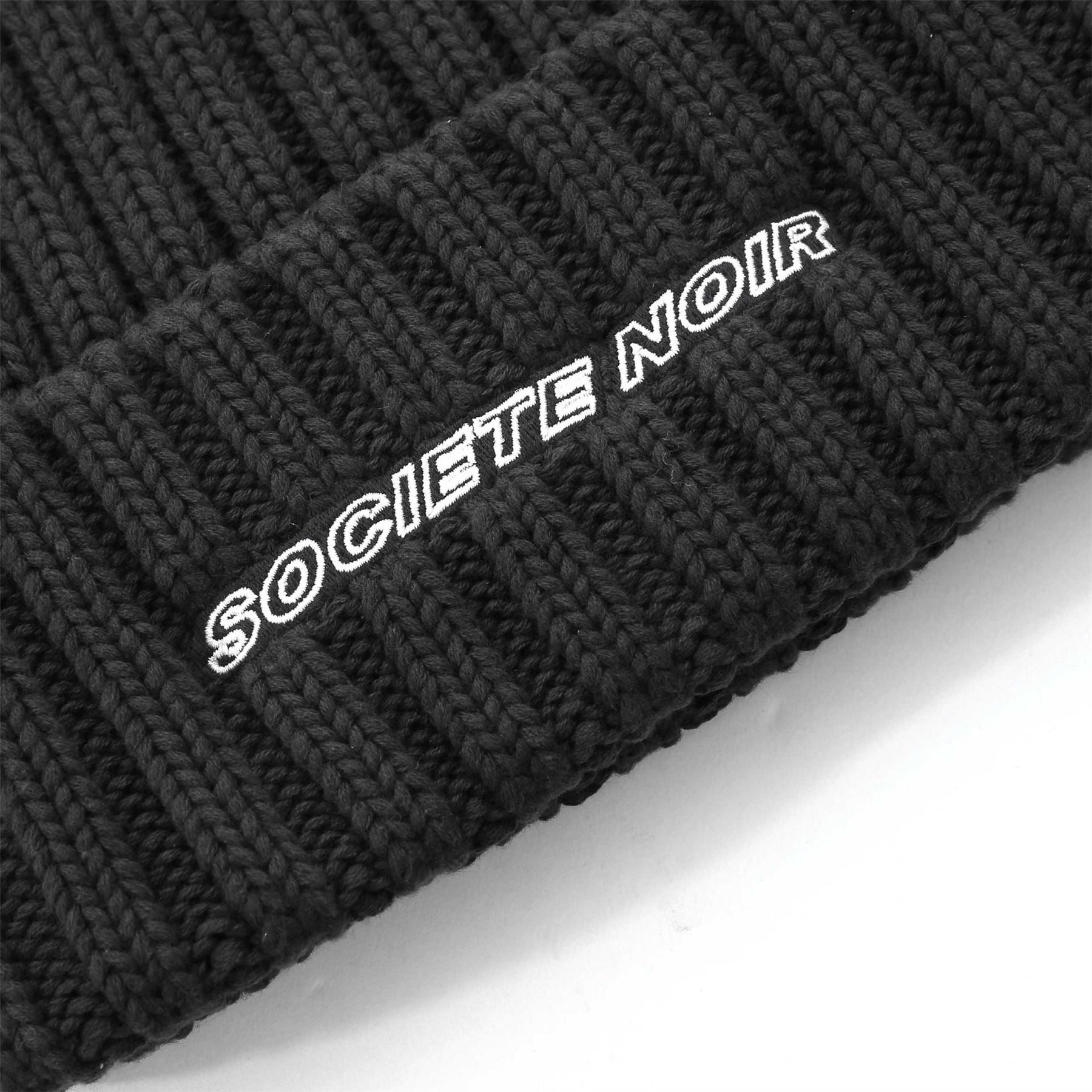 Societe Noir Ribbed Knit Beanie