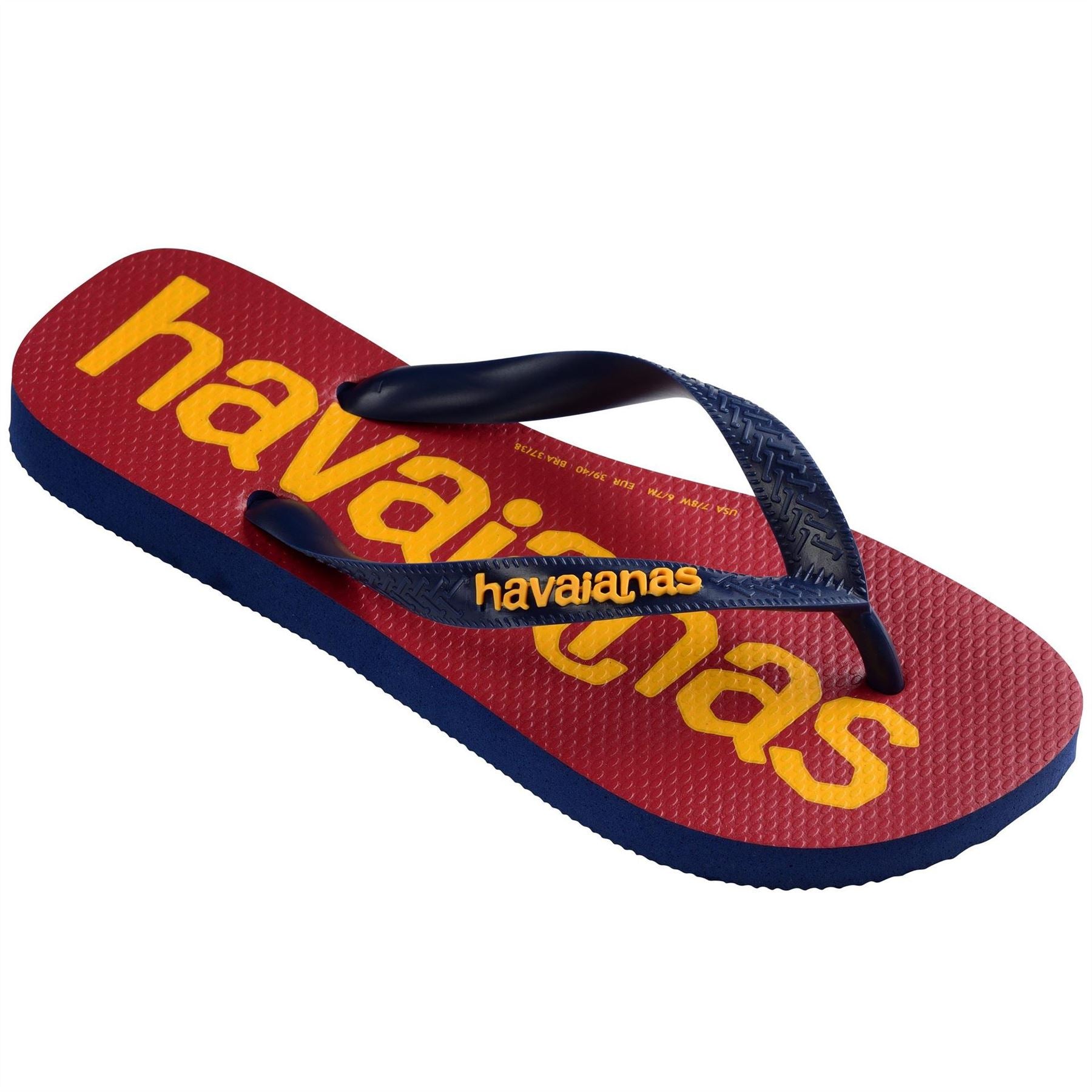Havaianas Womens Hav. Top Logomania 2 Navy Blue 35 3 Flip Flops