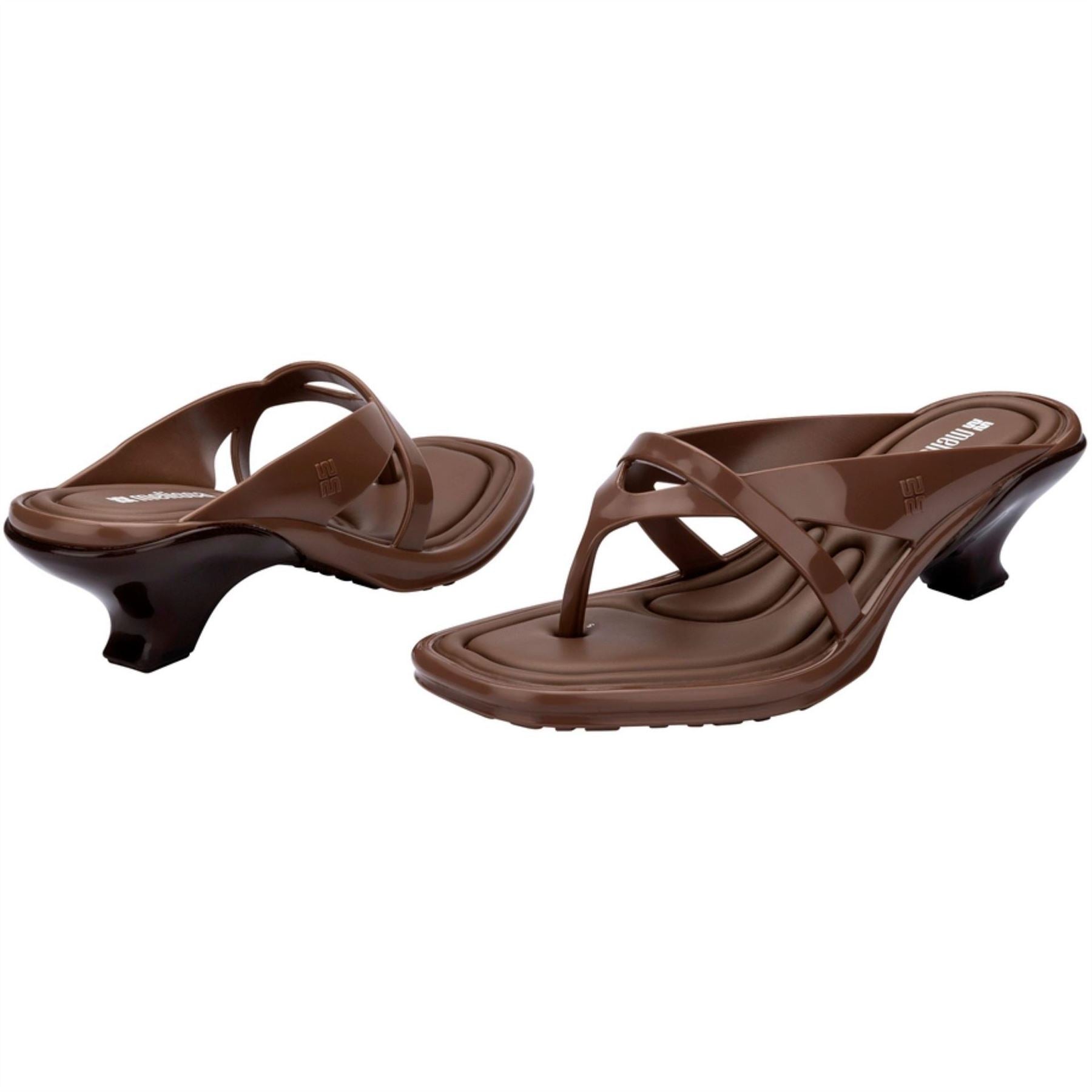 Melissa Layla Solid Patterned Toe Post Sandals