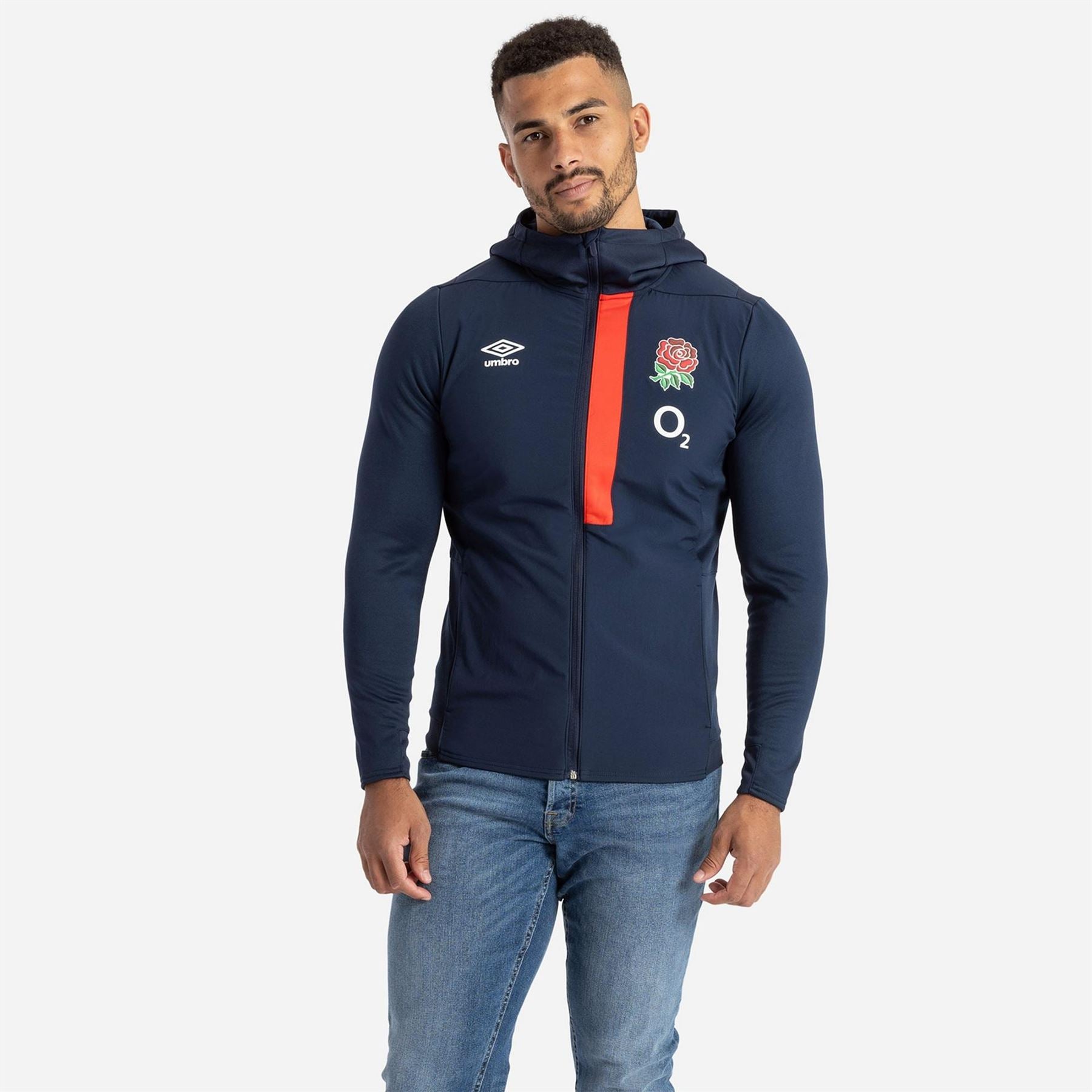 Umbro England Rugby 2023 Long Sleeve Hooded Jacket