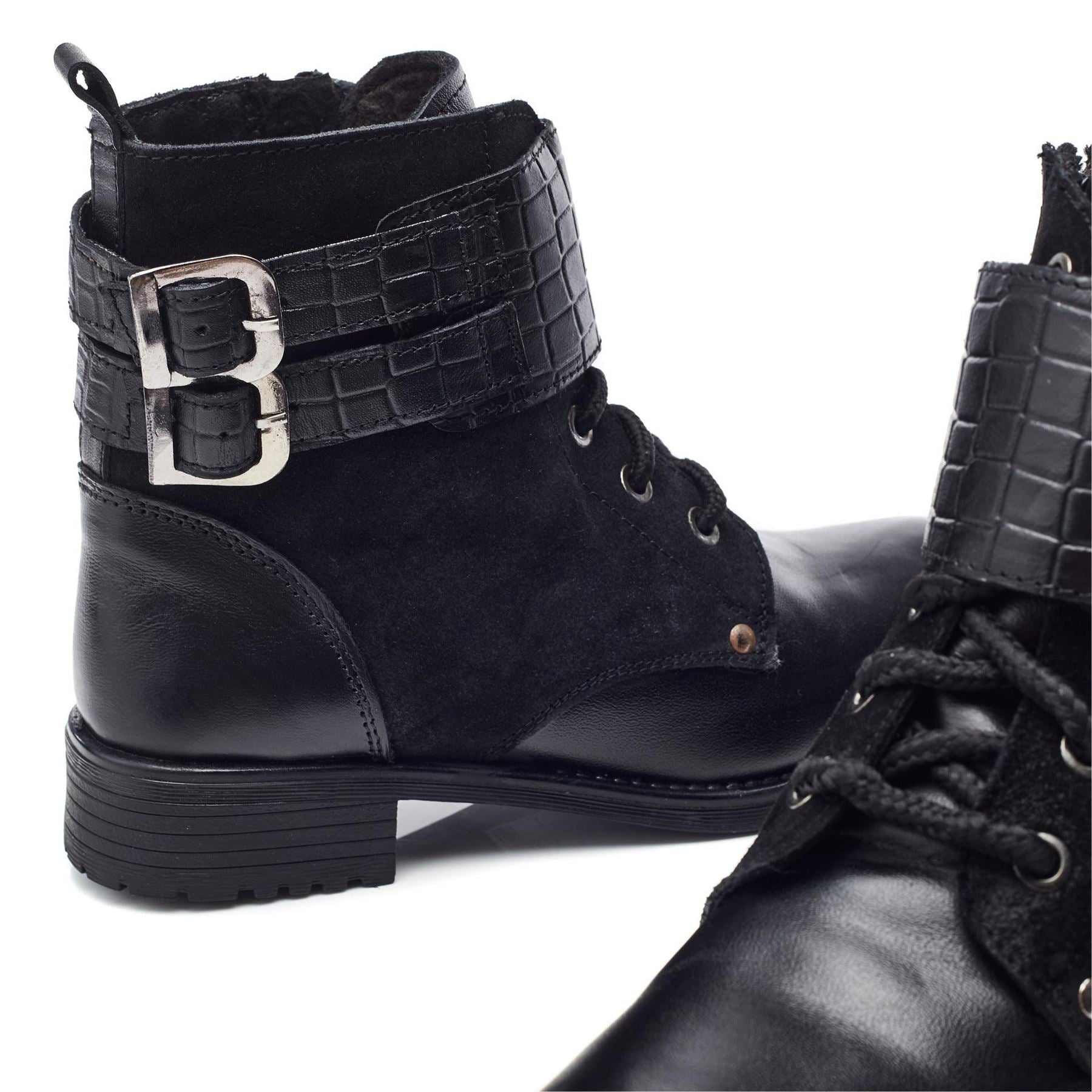 Moda in Pelle Mauvaise Leather Ankle Heeled Boots