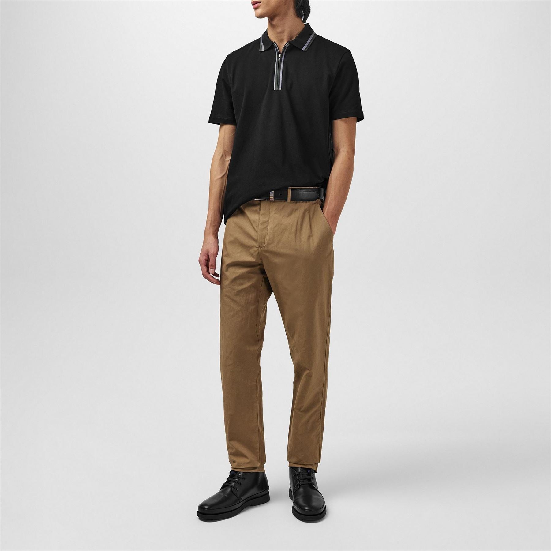 PS Paul Smith Zipped Short Sleeve Polo Shirt