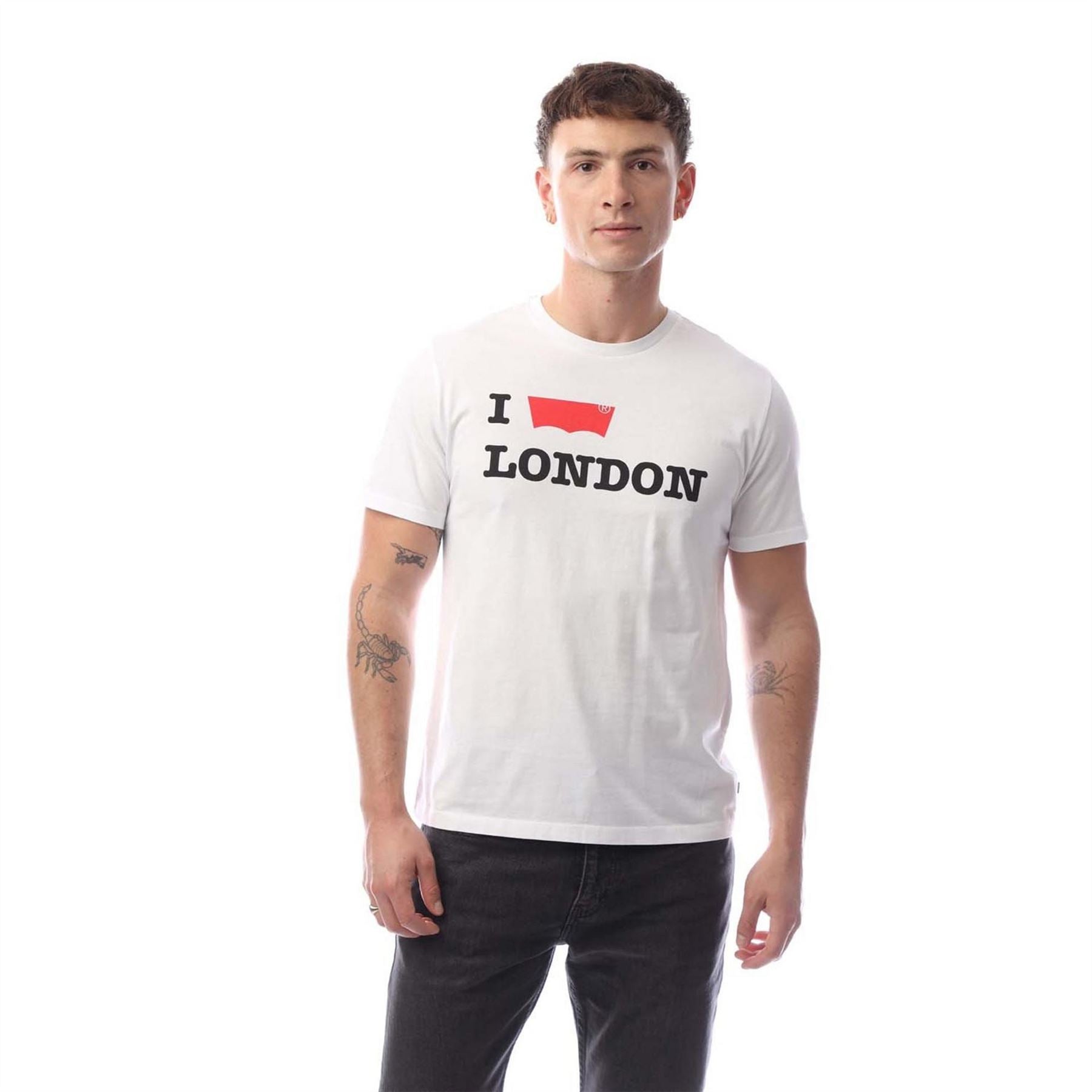 Levis Levi London Text Graphic Crew Neck Short Sleeve T-Shirt
