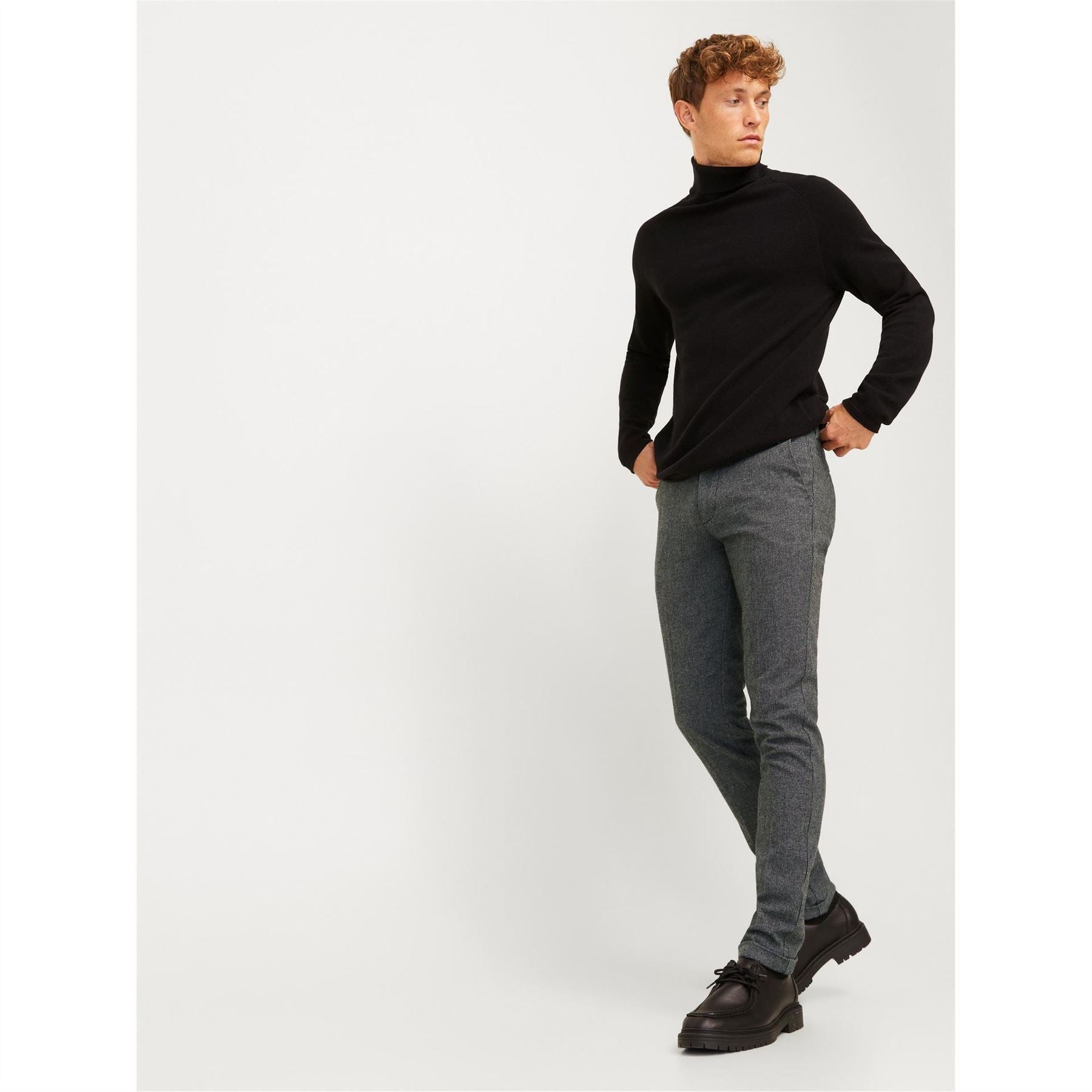 Jack and Jones Henry Heathered Straight Leg Chinos