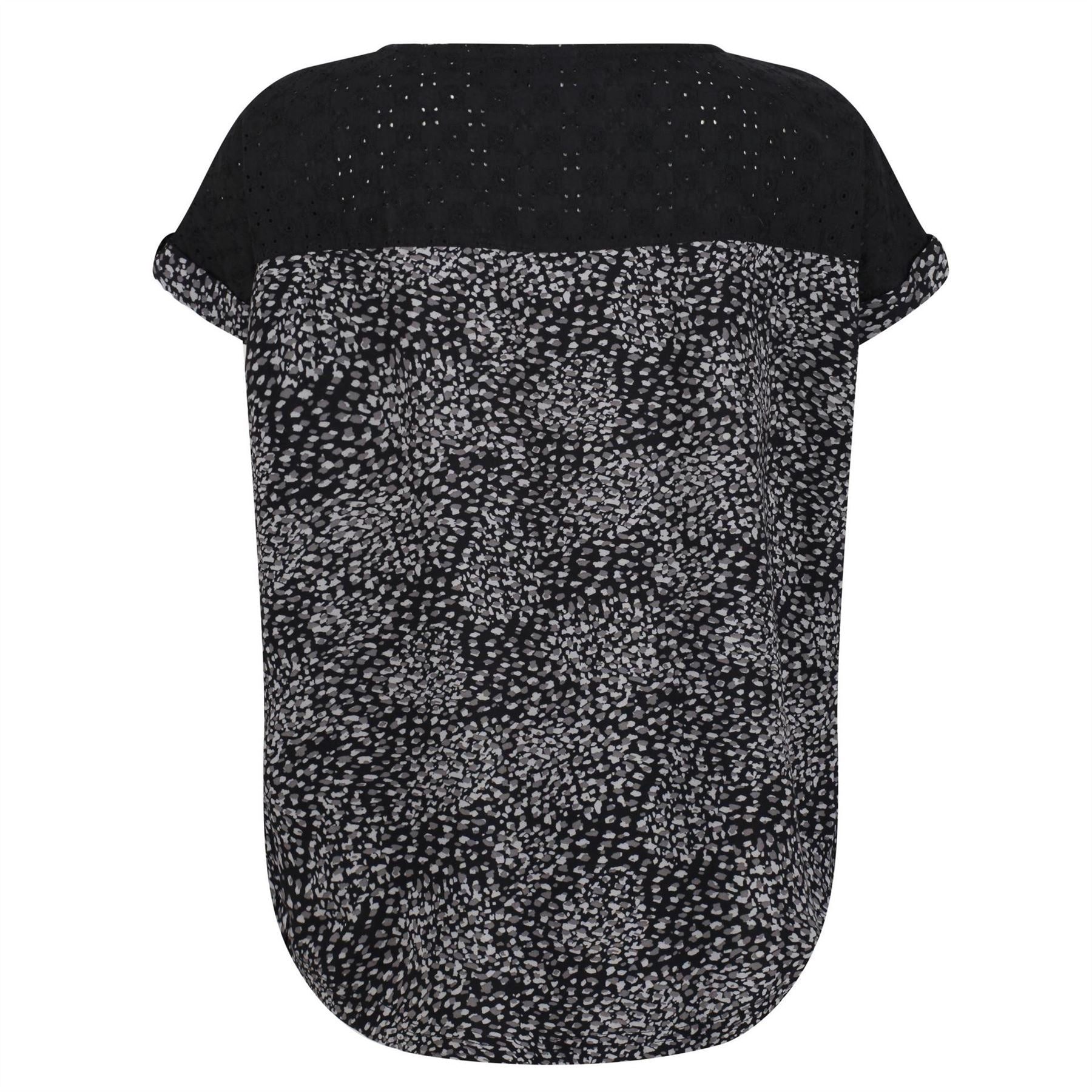 Regatta Crew Neck Rolled Cuff Short Sleeve Shell Blouse