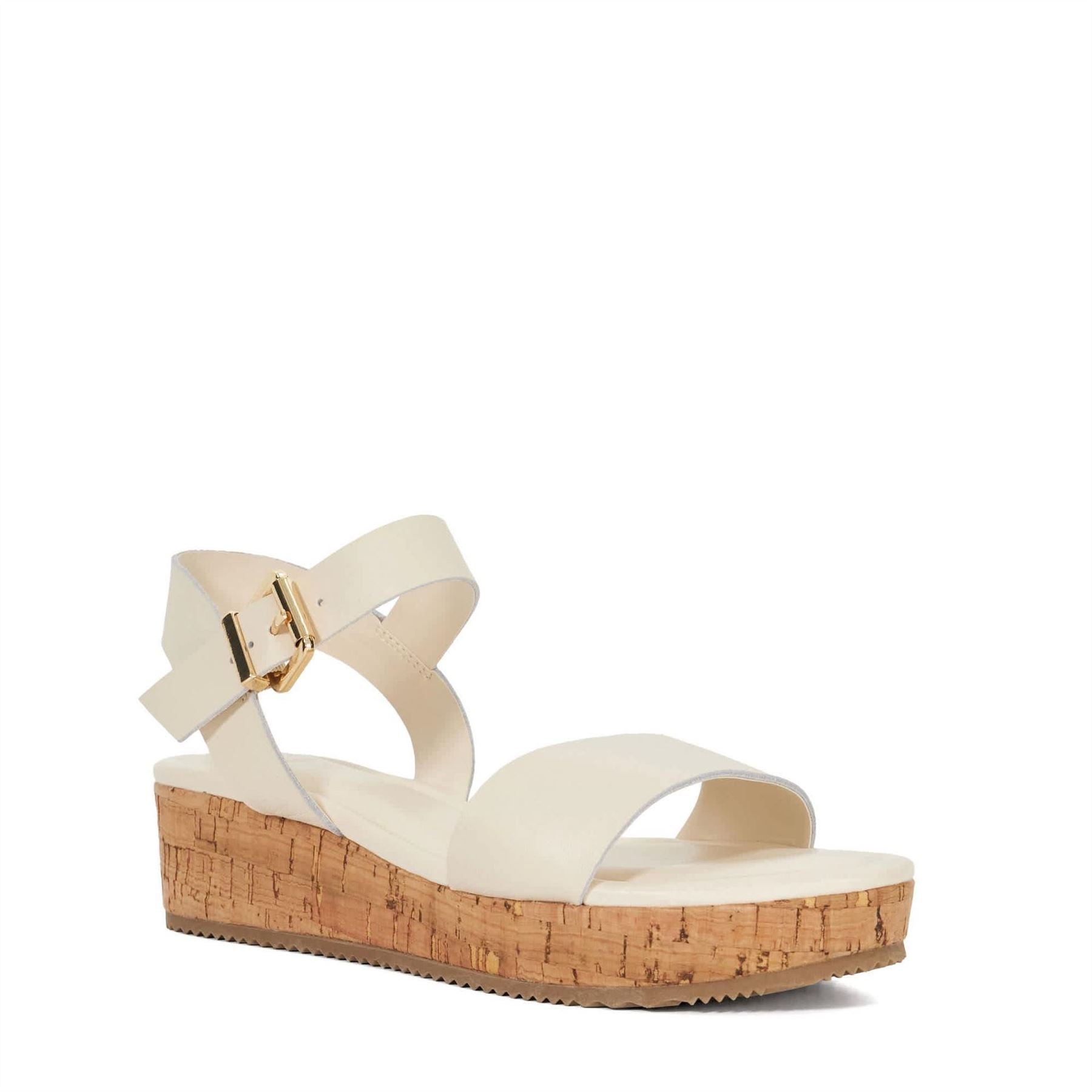 Dune London Lazered Leather Flatform Sandals