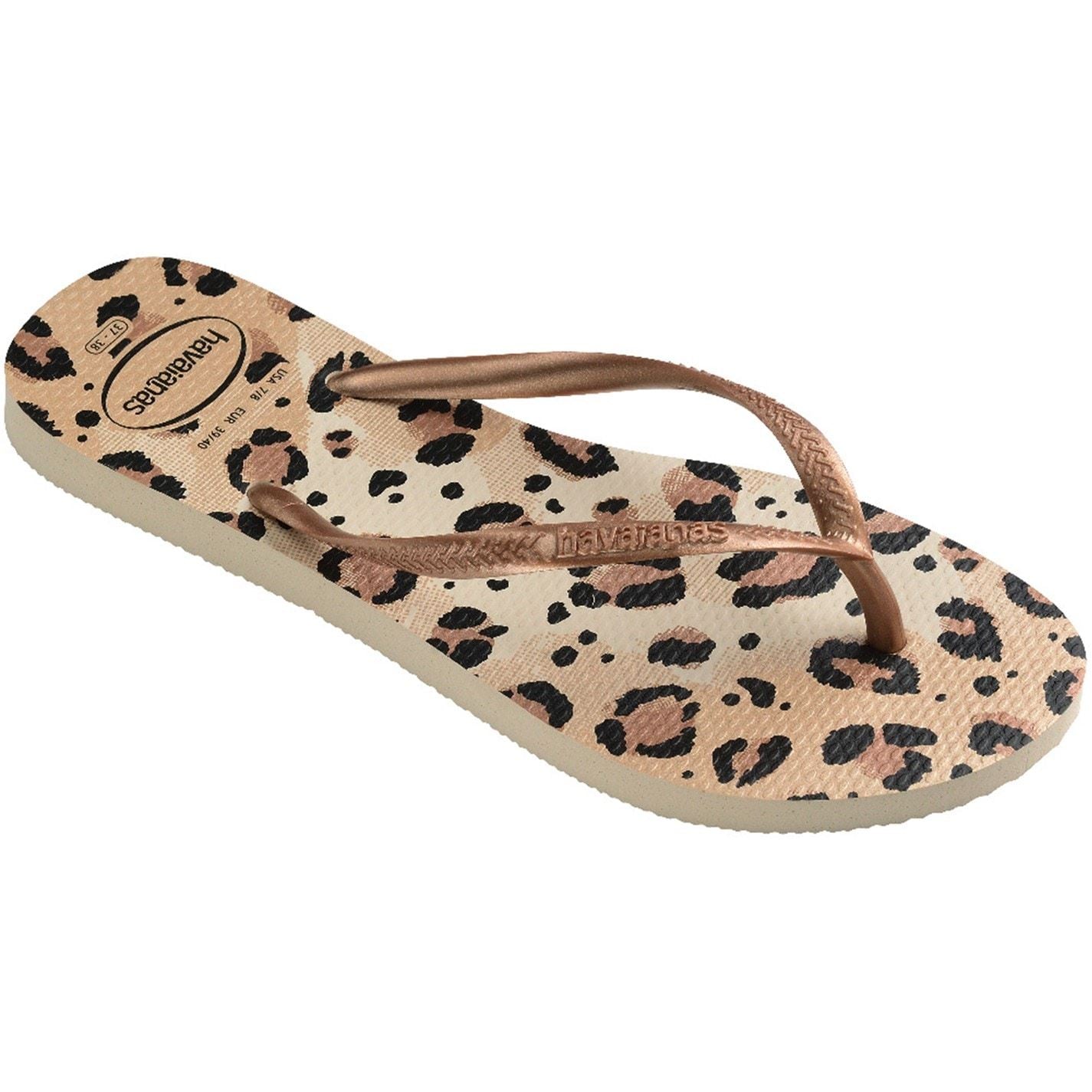 Havaianas Slim Textured Flat Heel Flip Flops
