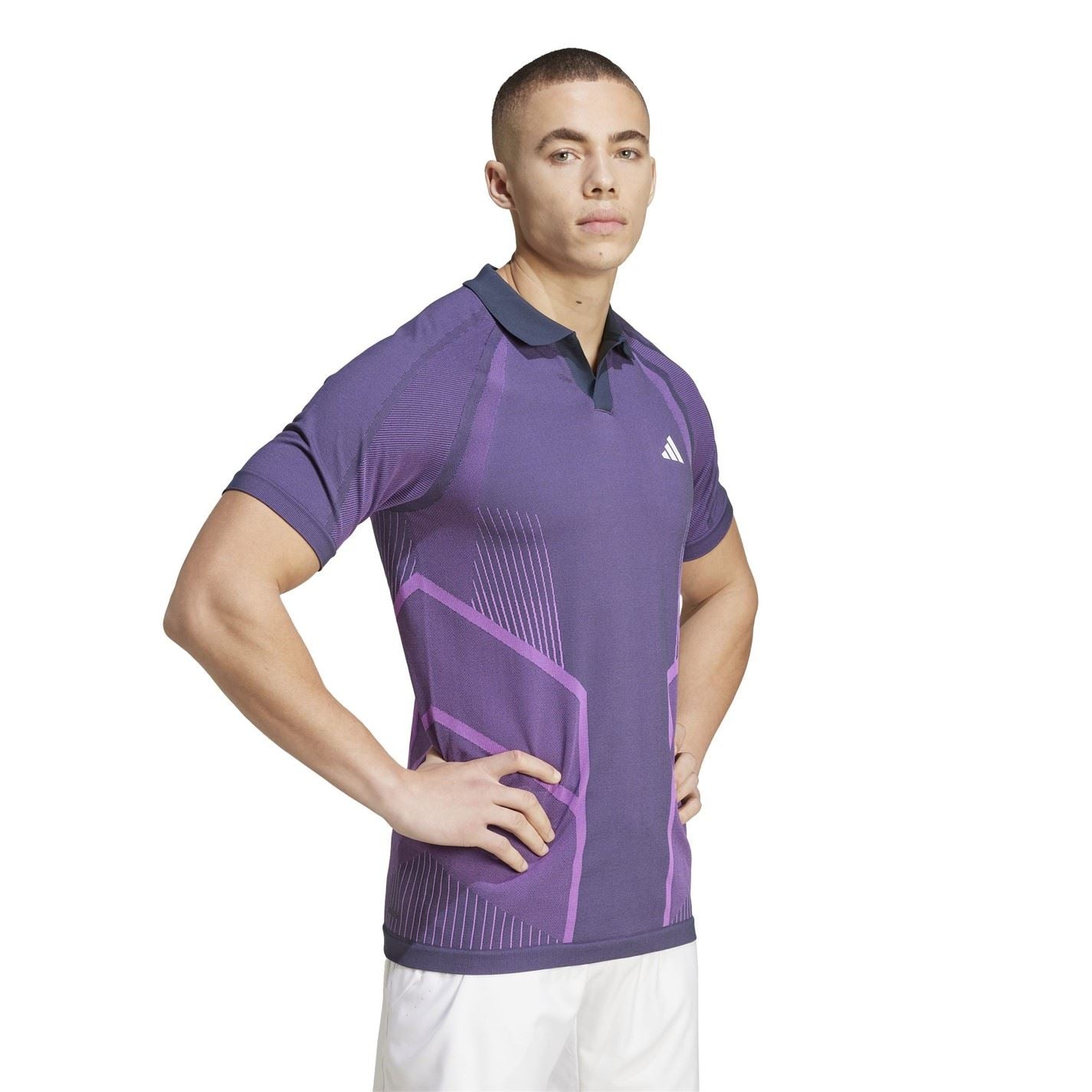 adidas Mens Tennis Pro Seamless Aeroready Freelift Polo Shirt