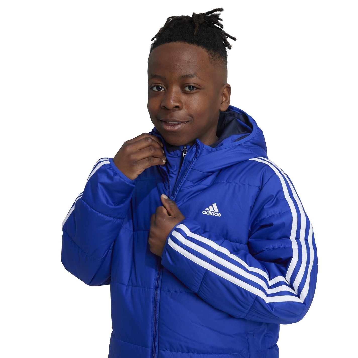 adidas Kids Essentials 3S Hooded Long Sleeve Puffer Jacket