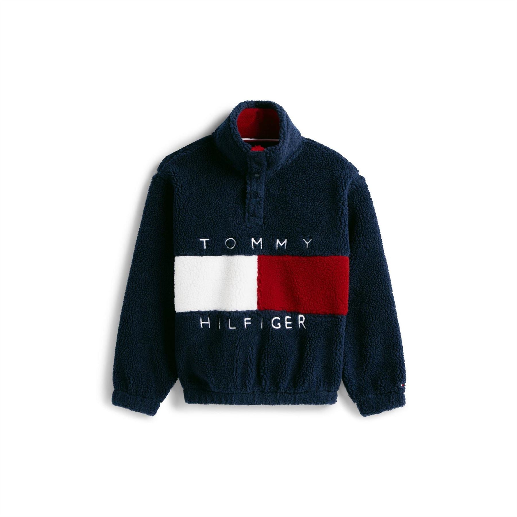 Tommy Hilfiger Heritage Embroidered Box Print Funnel Neck Sweatshirt