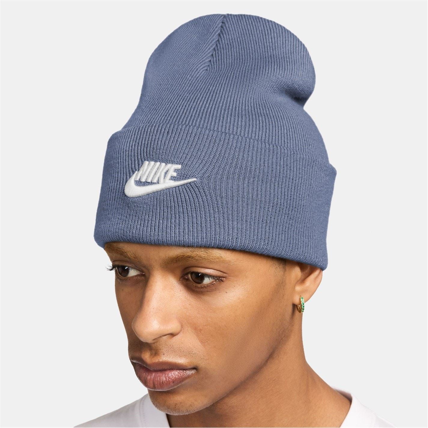 Nike Nsw Peak Wordmark Logo Adjustable Cuff Beanie