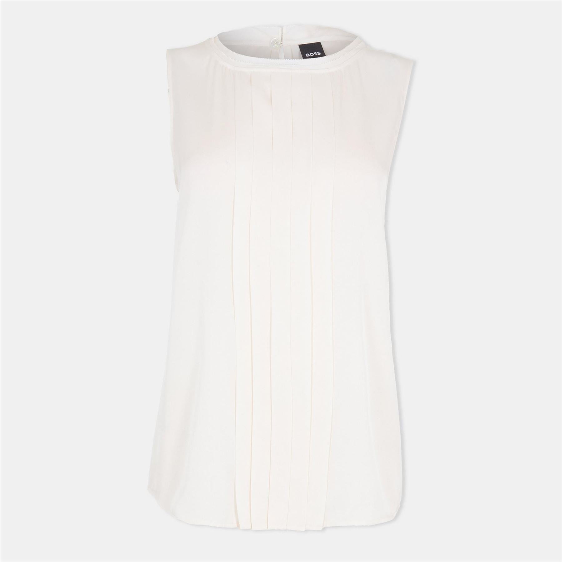 Boss Jewel Neck Sleeveless Regular Fit Blouse