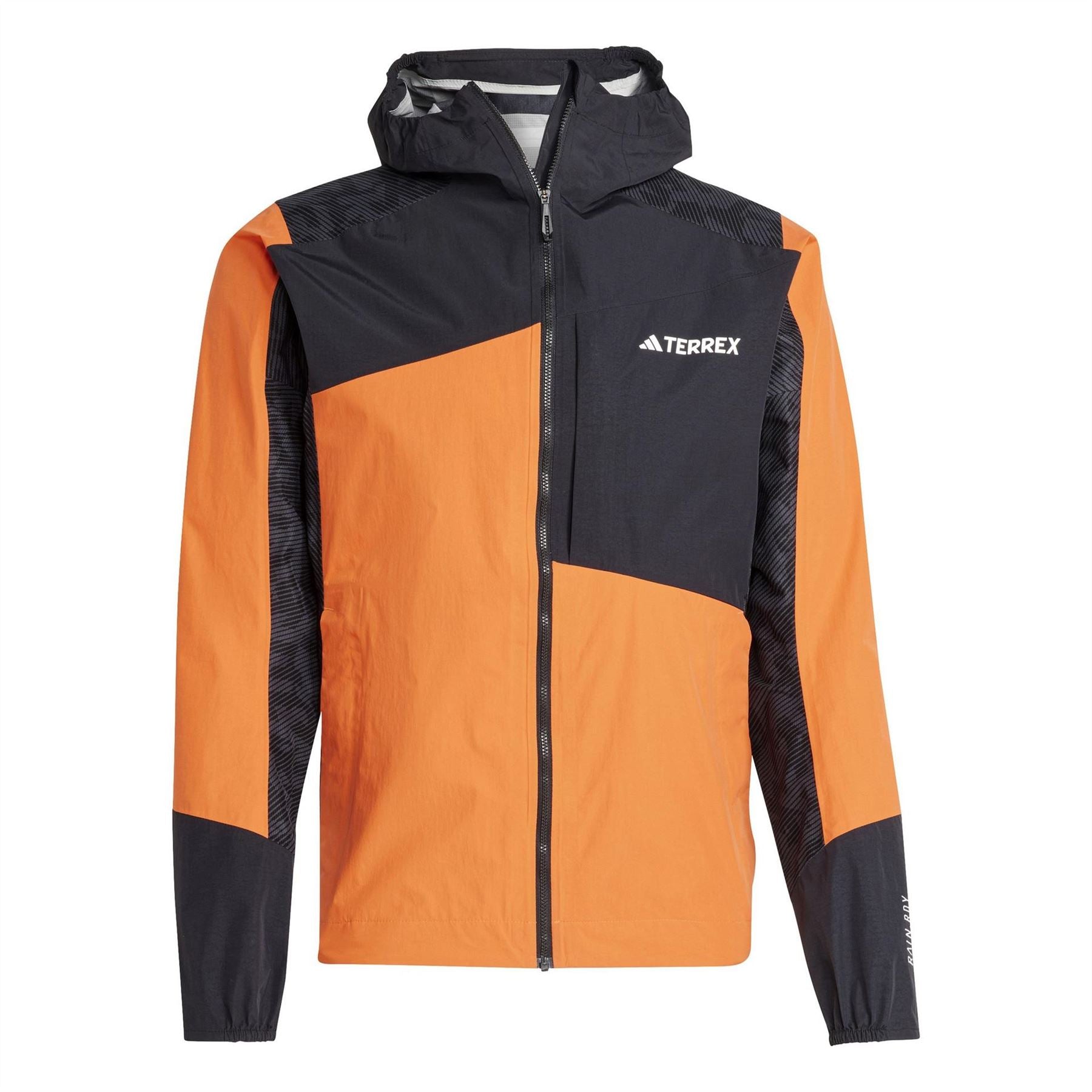 adidas XPR Hybrid Hooded Full Zipper Color Block Rain Jacket