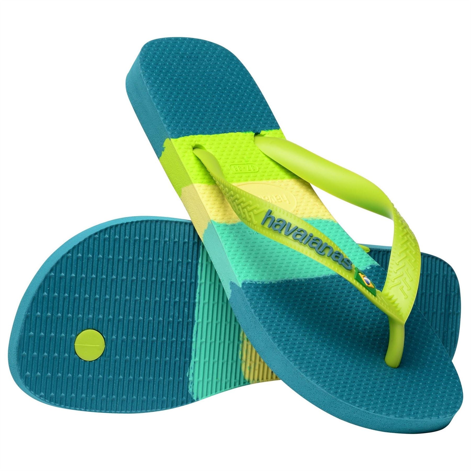 Havaianas Womens Hav. Brasil Tech Green 35 36 Flip Flops
