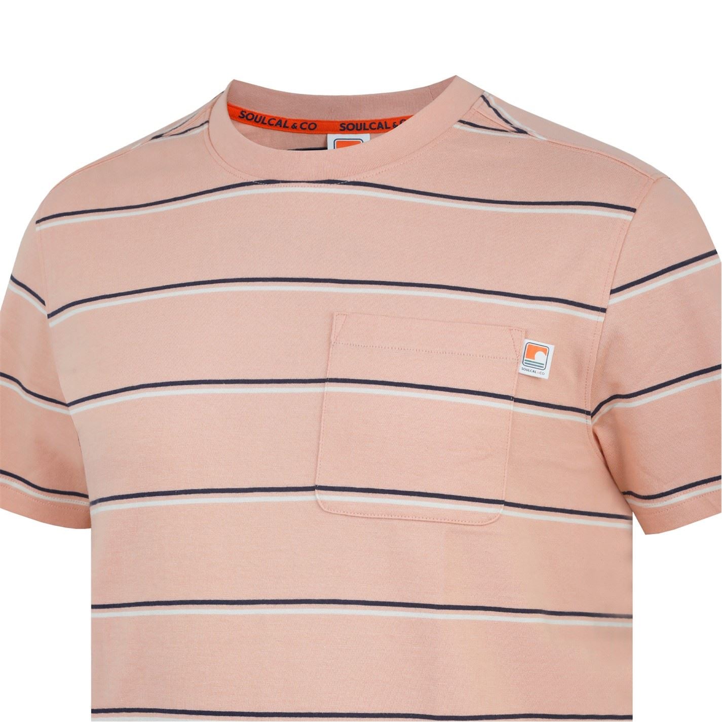 SoulCal Regular Fit Stripe Crew Neck T-Shirt