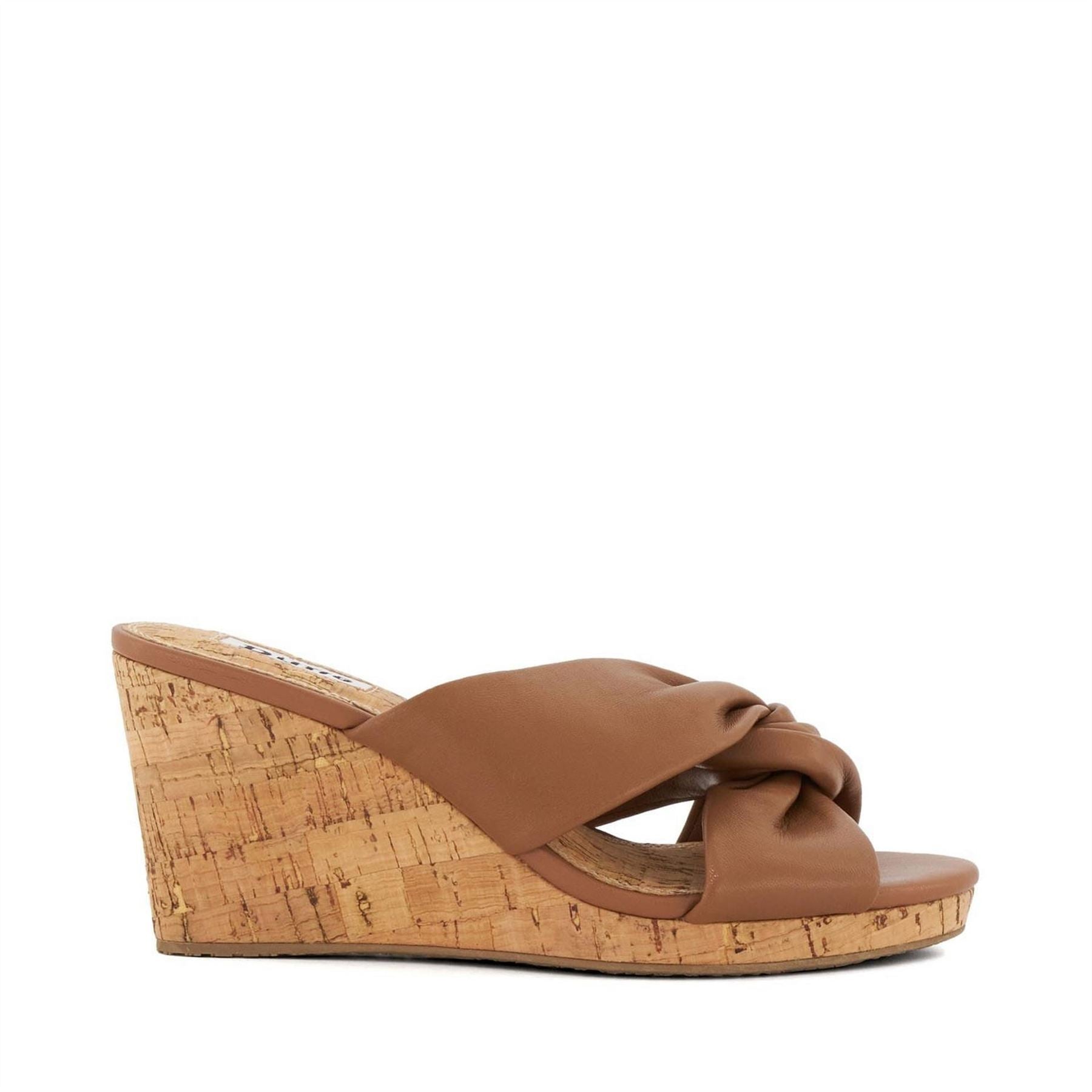 Dune London Kacee Twist Knot Wedge Mule Sandals