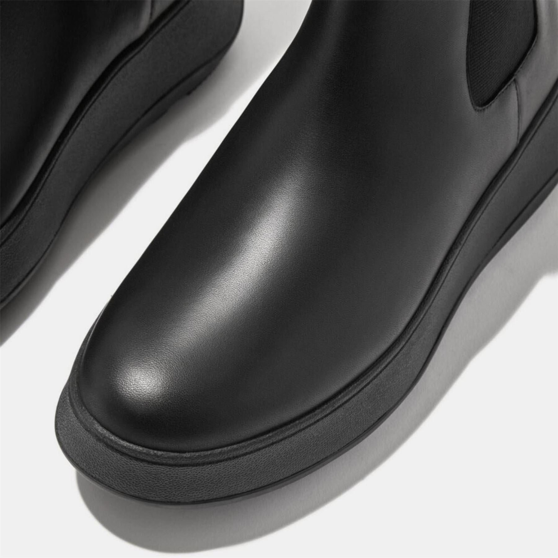 Fitflop Mode Waterproof Leather Flatform Chelsea Boots