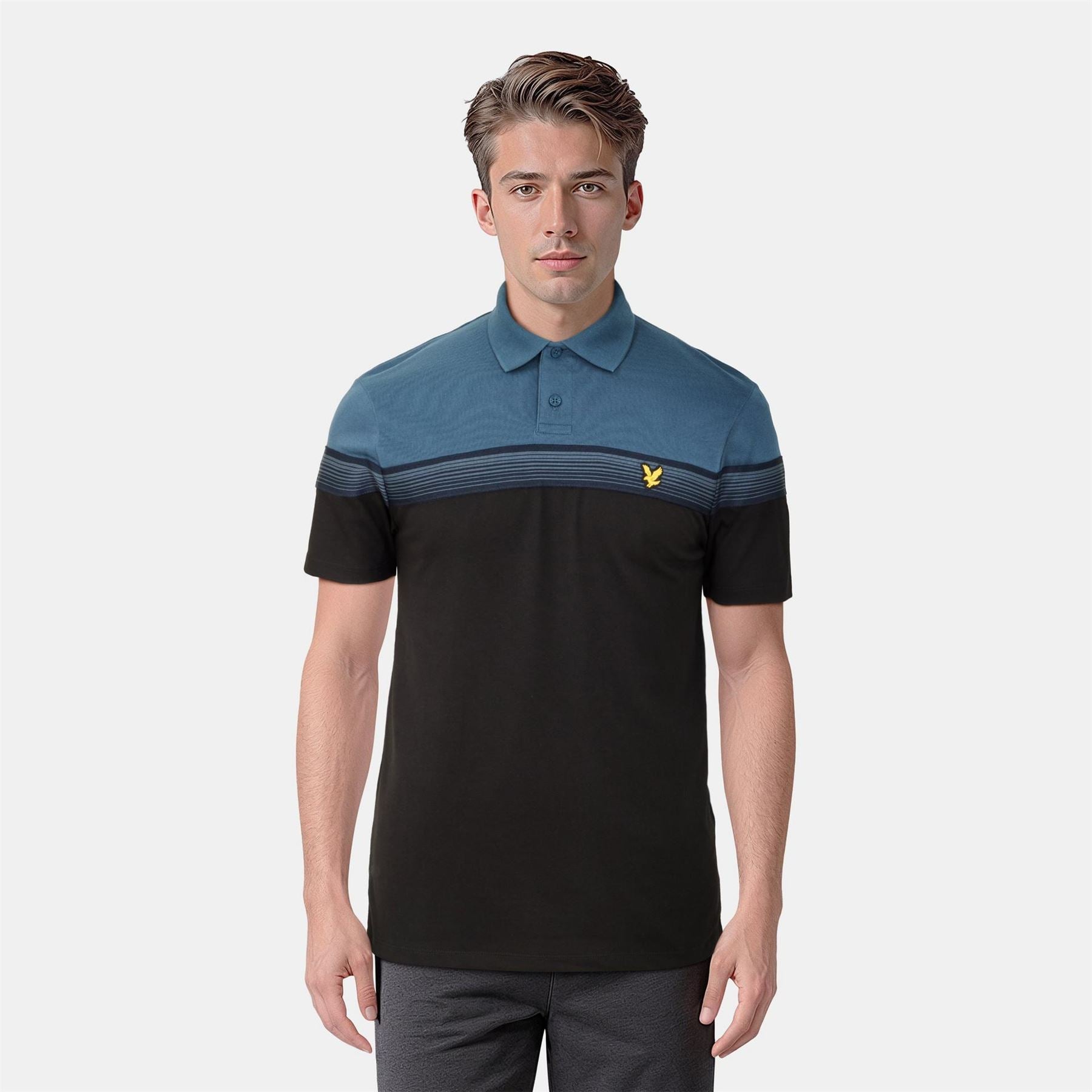 Lyle and Scott Collared Neck Polo Shirt Casual Pant Set
