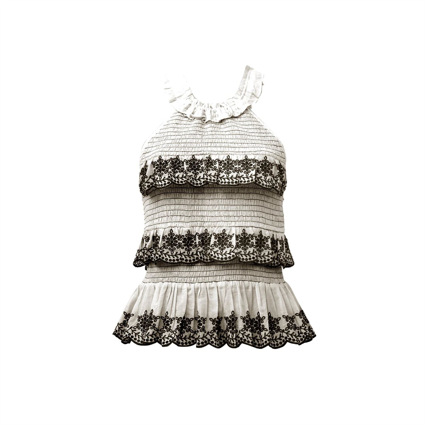 French Connection Felicity Embroidered Short Sleeve Blouse