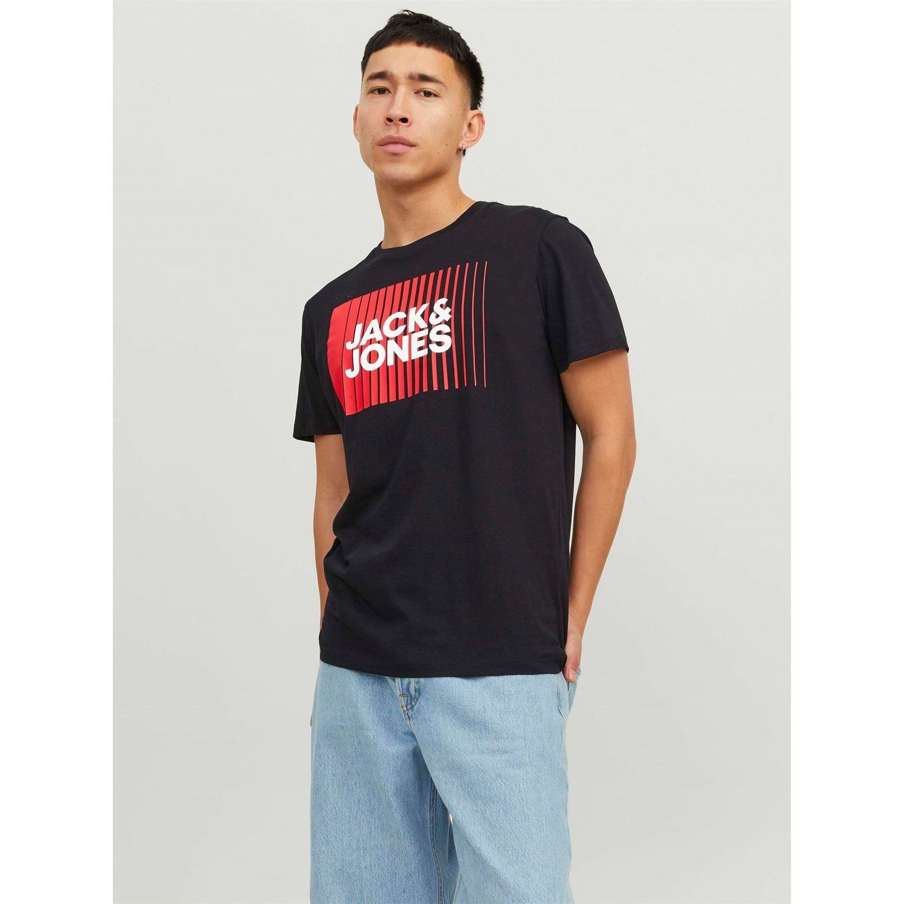 Jack and Jones Mens Logo Play Short Sleeve T-Shirt