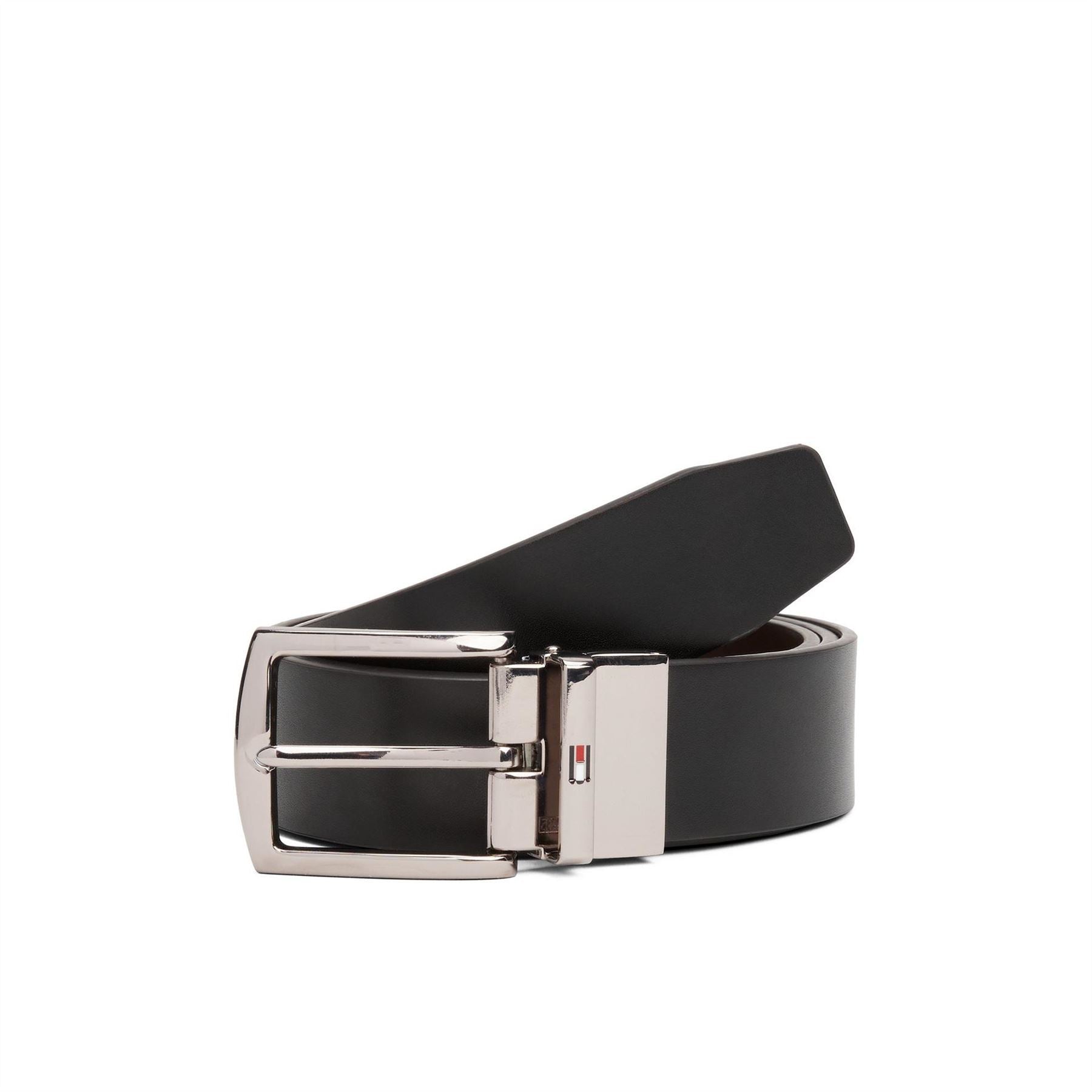 Tommy Hilfiger Reversible Square Buckle Leather Belt