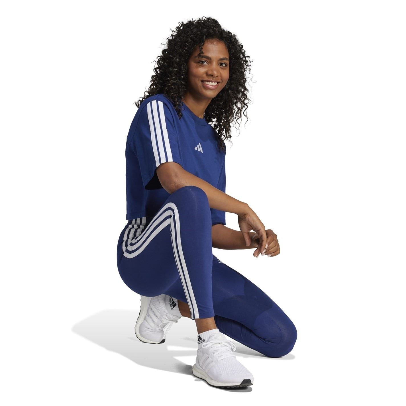 adidas Womens Essentials 3 Stripe Leggings