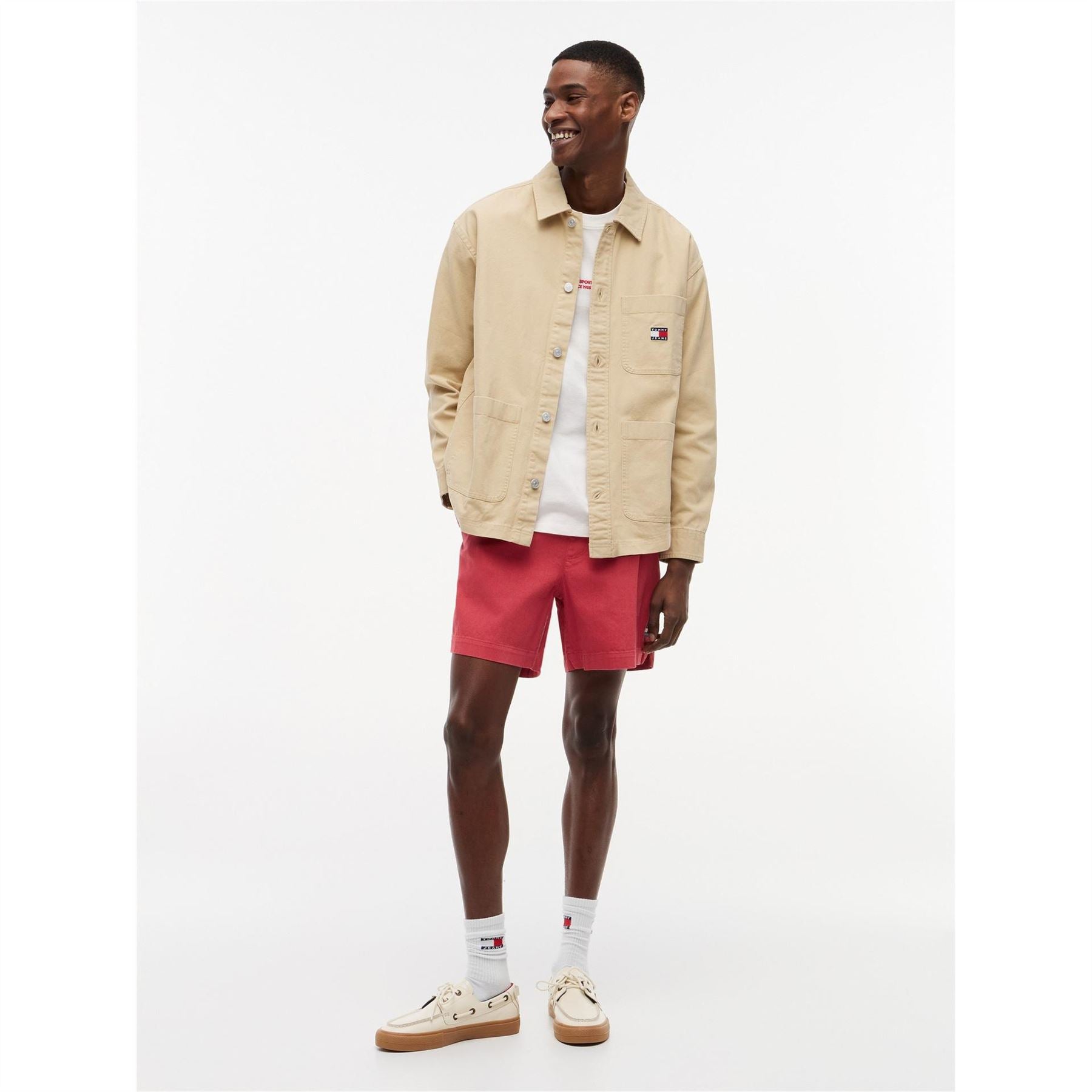 Tommy Jeans Essential Solid Patterned Front Pocket Overshirt