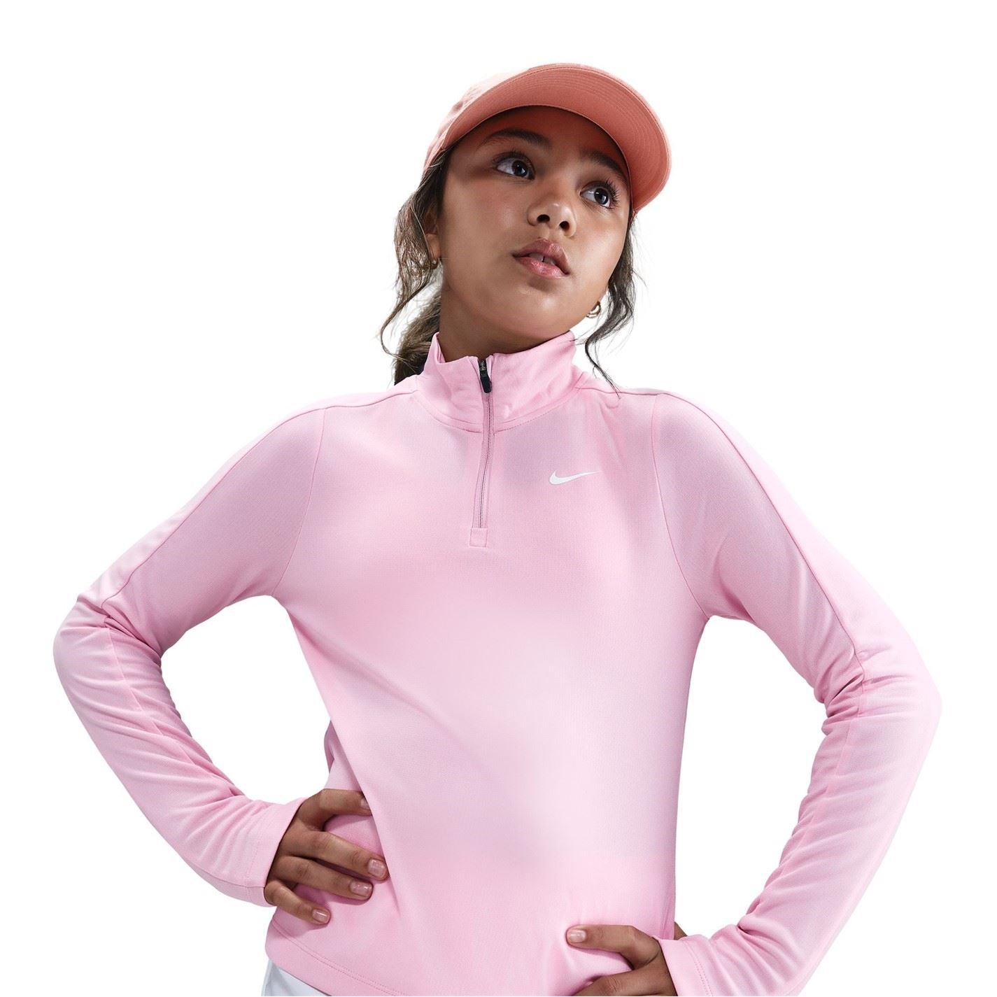 Nike Older Girls Dri Fit Long Sleeve Half Zip