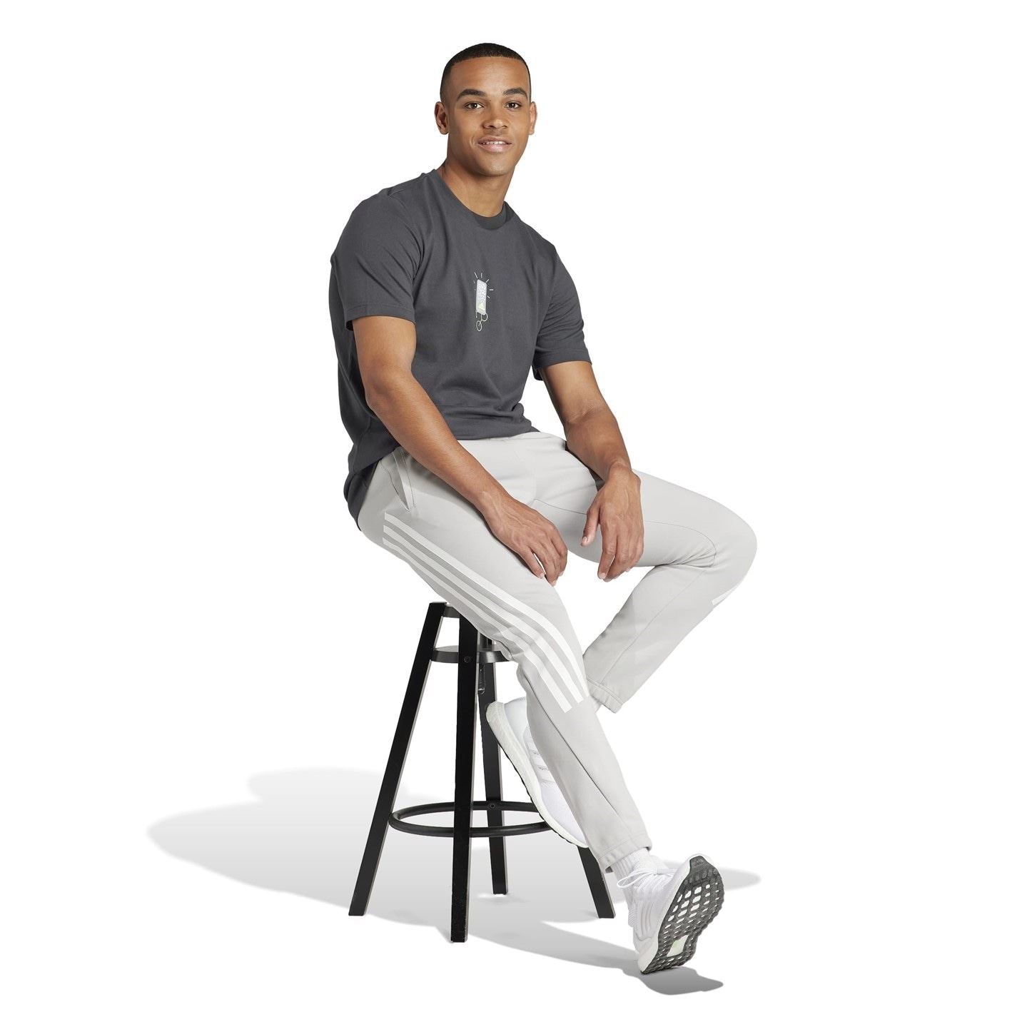 adidas Mens Molded Linear Graphic T-Shirt