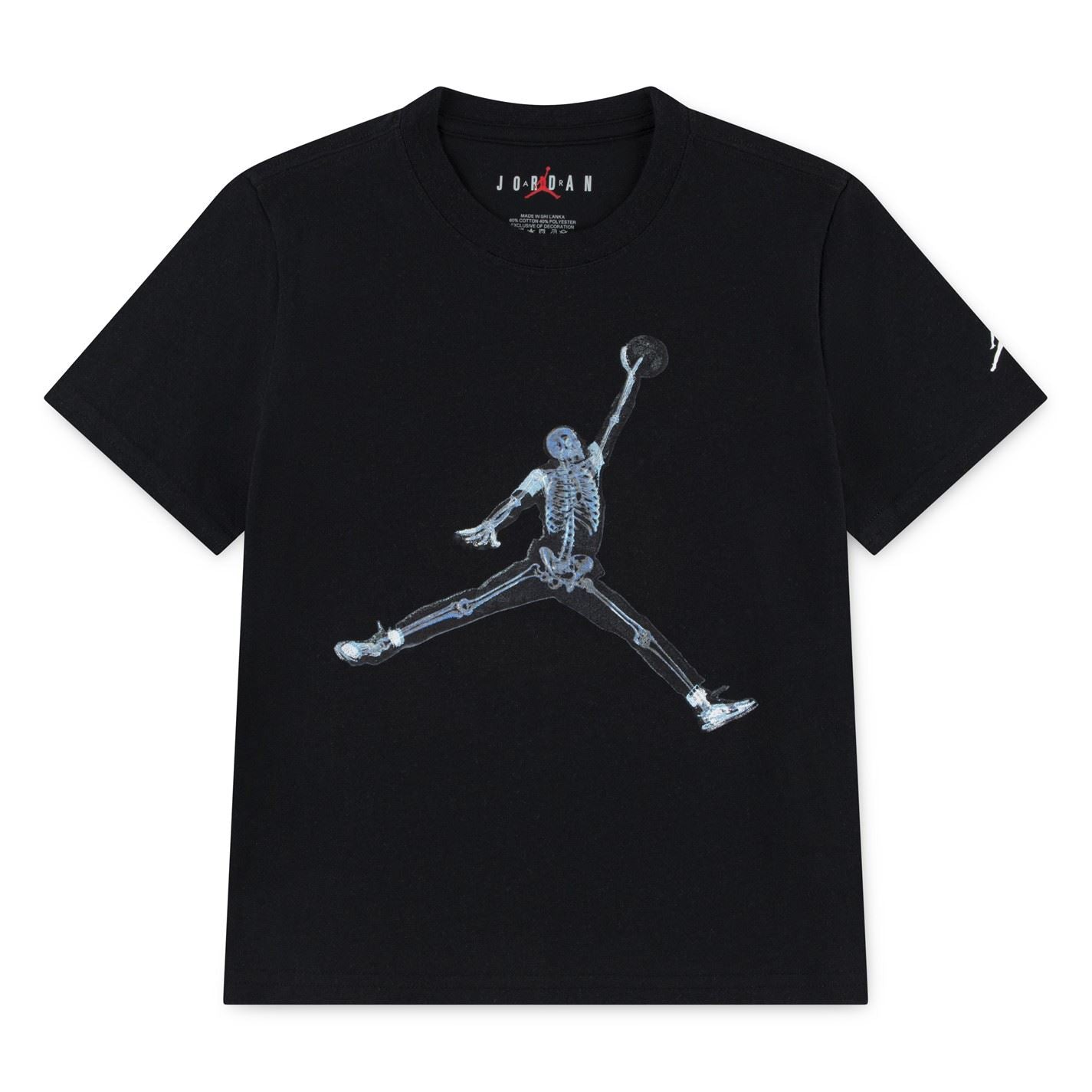 Air Jordan Jump Skeleton Graphic Crew Neck Short Sleeve T-Shirt